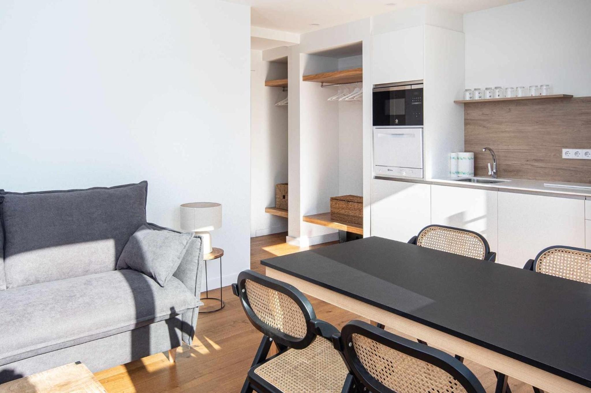 Apartamento con vista al jardín