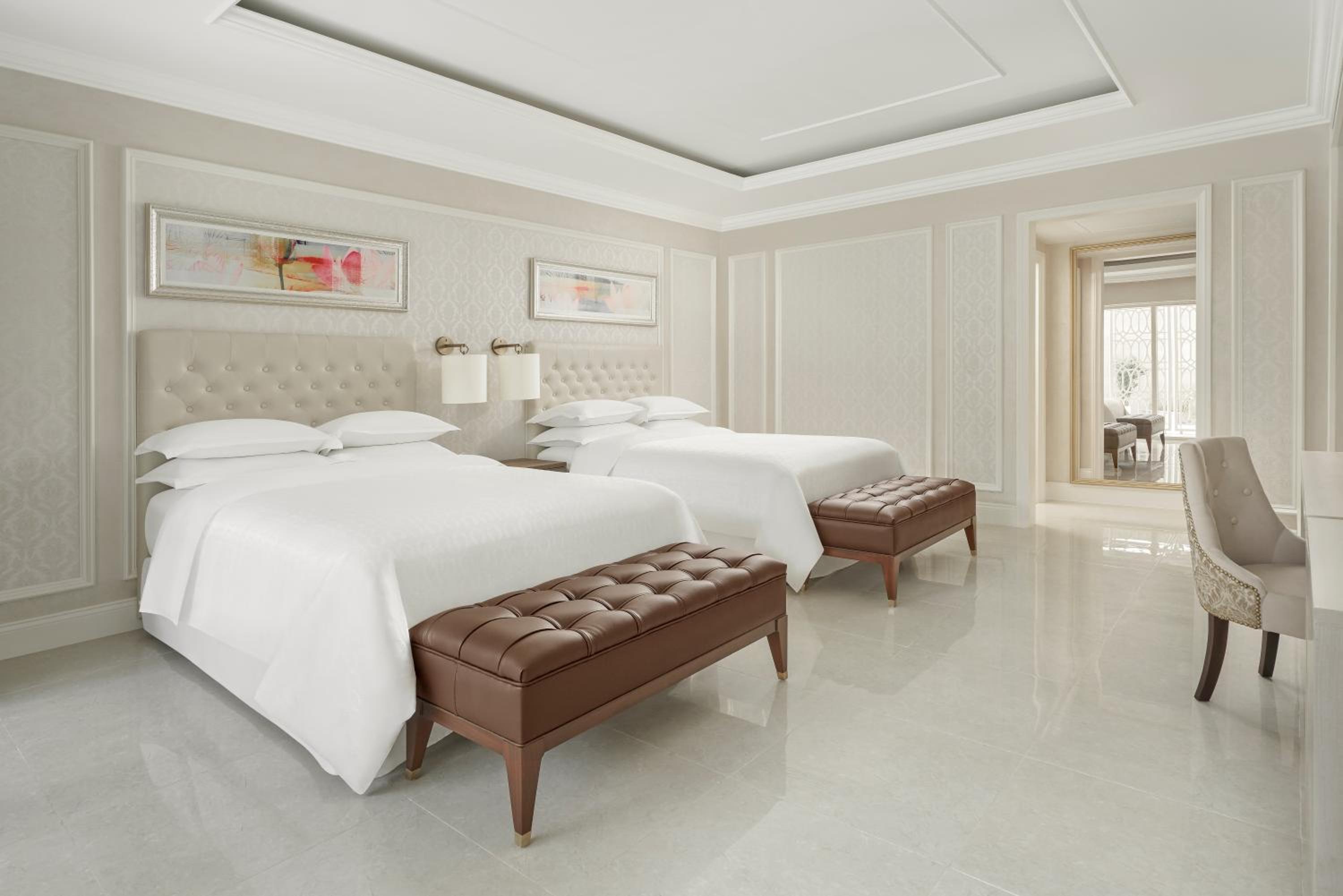 Terrace Guest Room, Guest Room, 2 Queen, Courtyard View