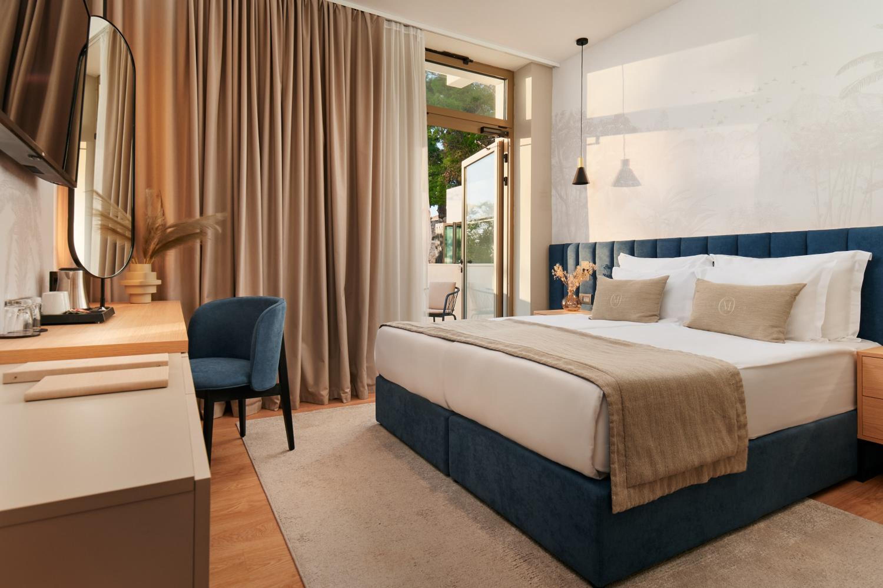Premium Double or Twin Room with Sea and Pool view with a Balcony - Ground Floor