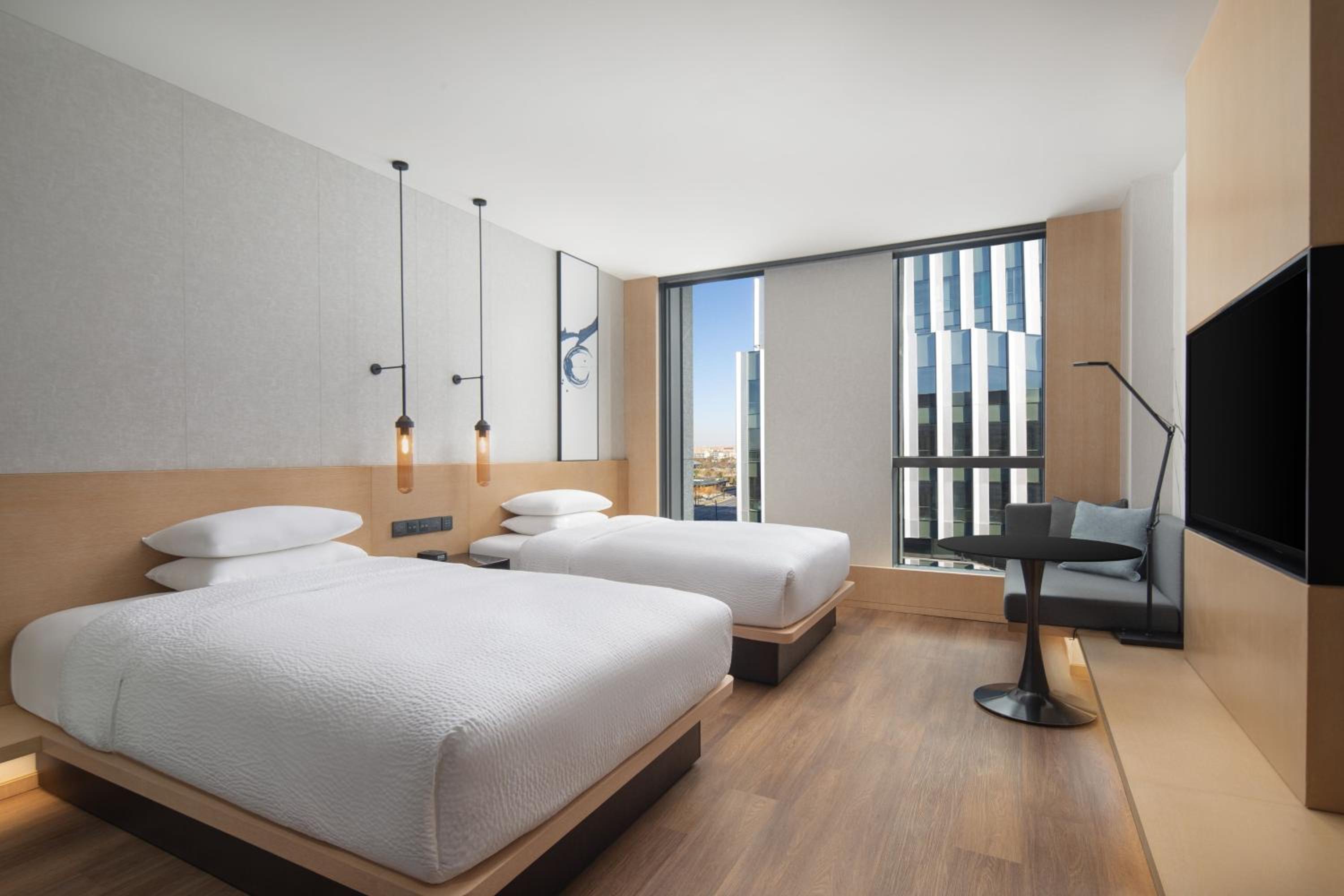 Standard Double Room with Two Double Beds and City View