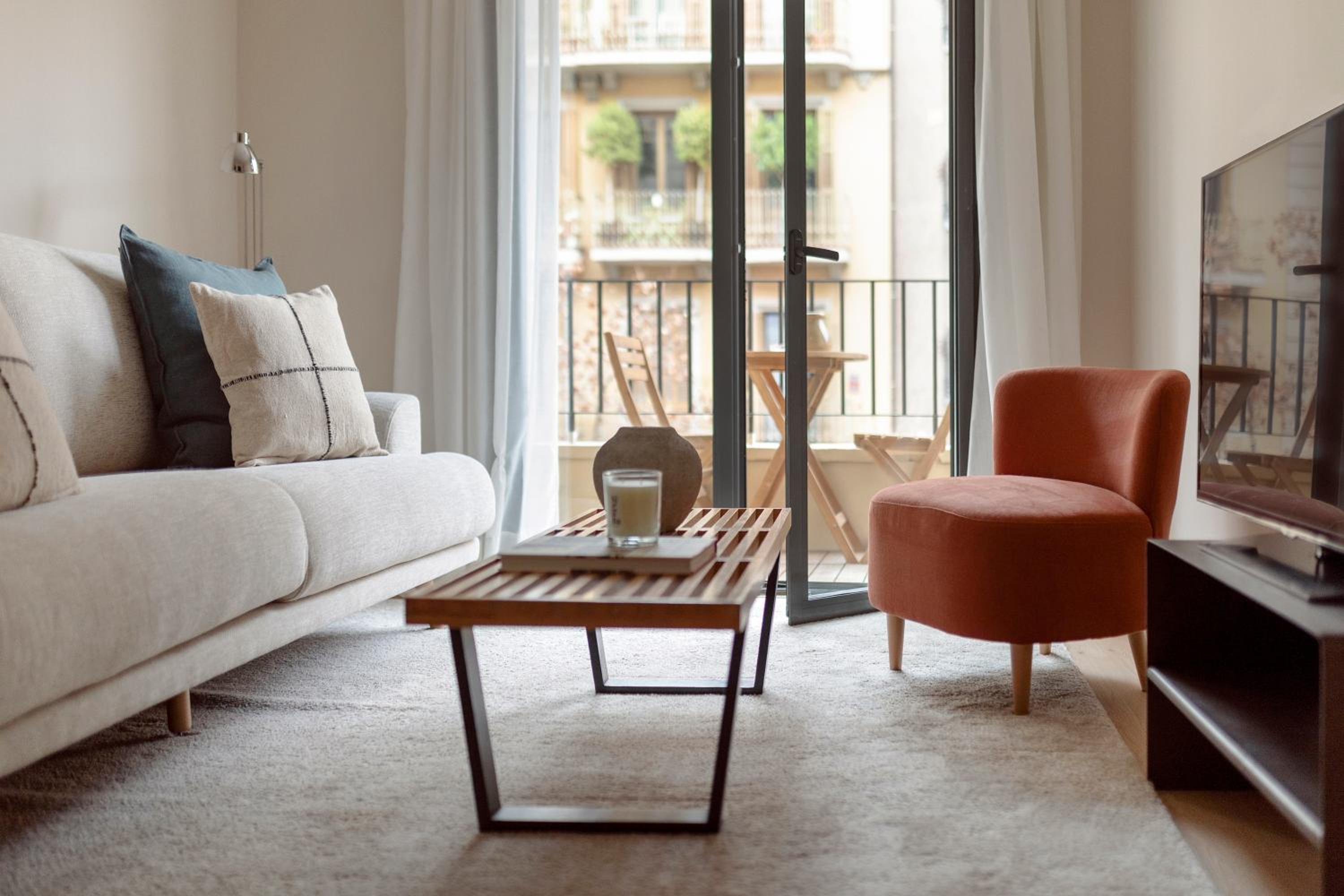 Apartamento de dos habitaciones con balcón