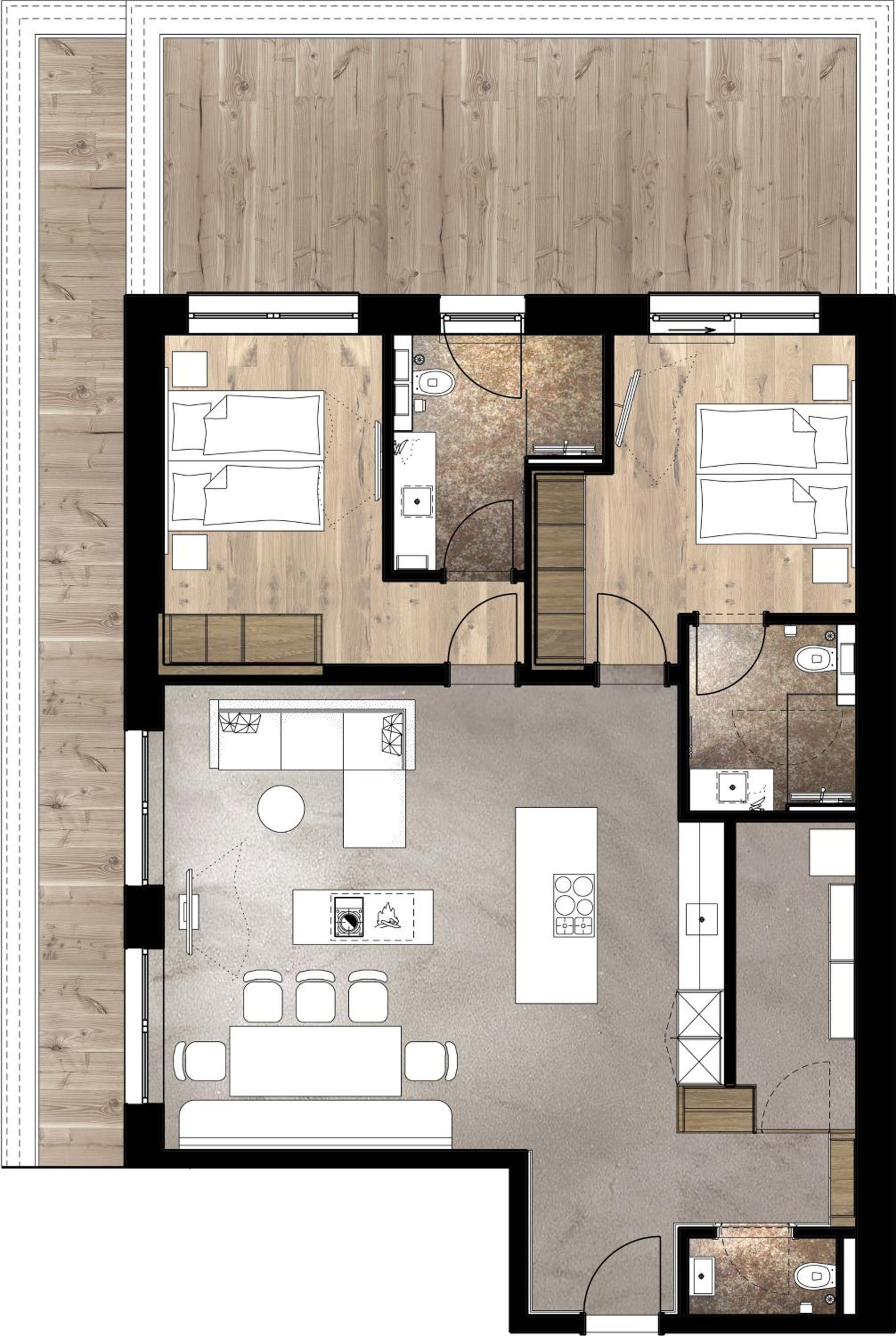 Deluxe Two-Bedroom Suite photo 3