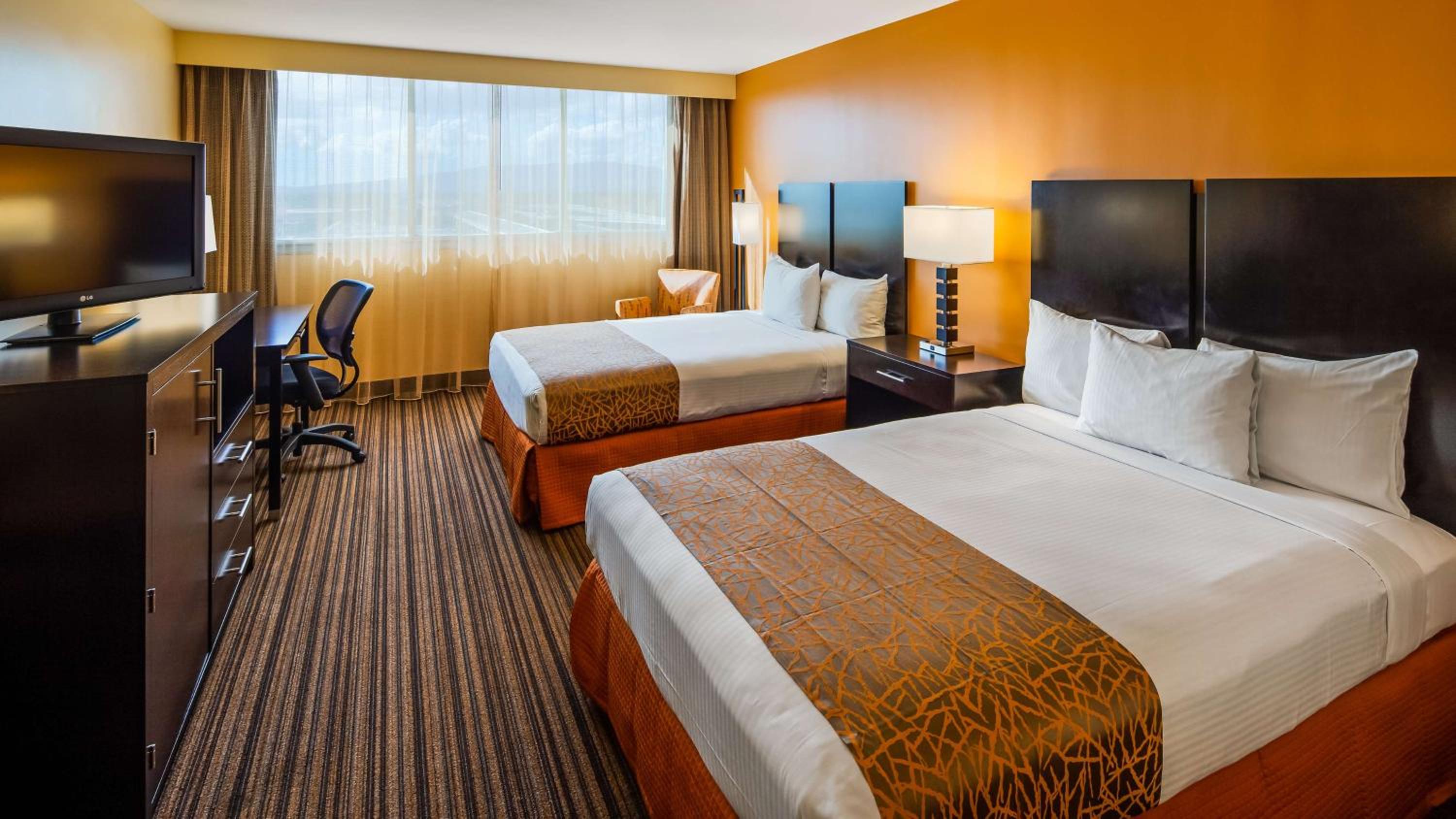 Double Tower Room with Two Double Beds and Roll-In Shower - Disability Access/Non-Smoking
