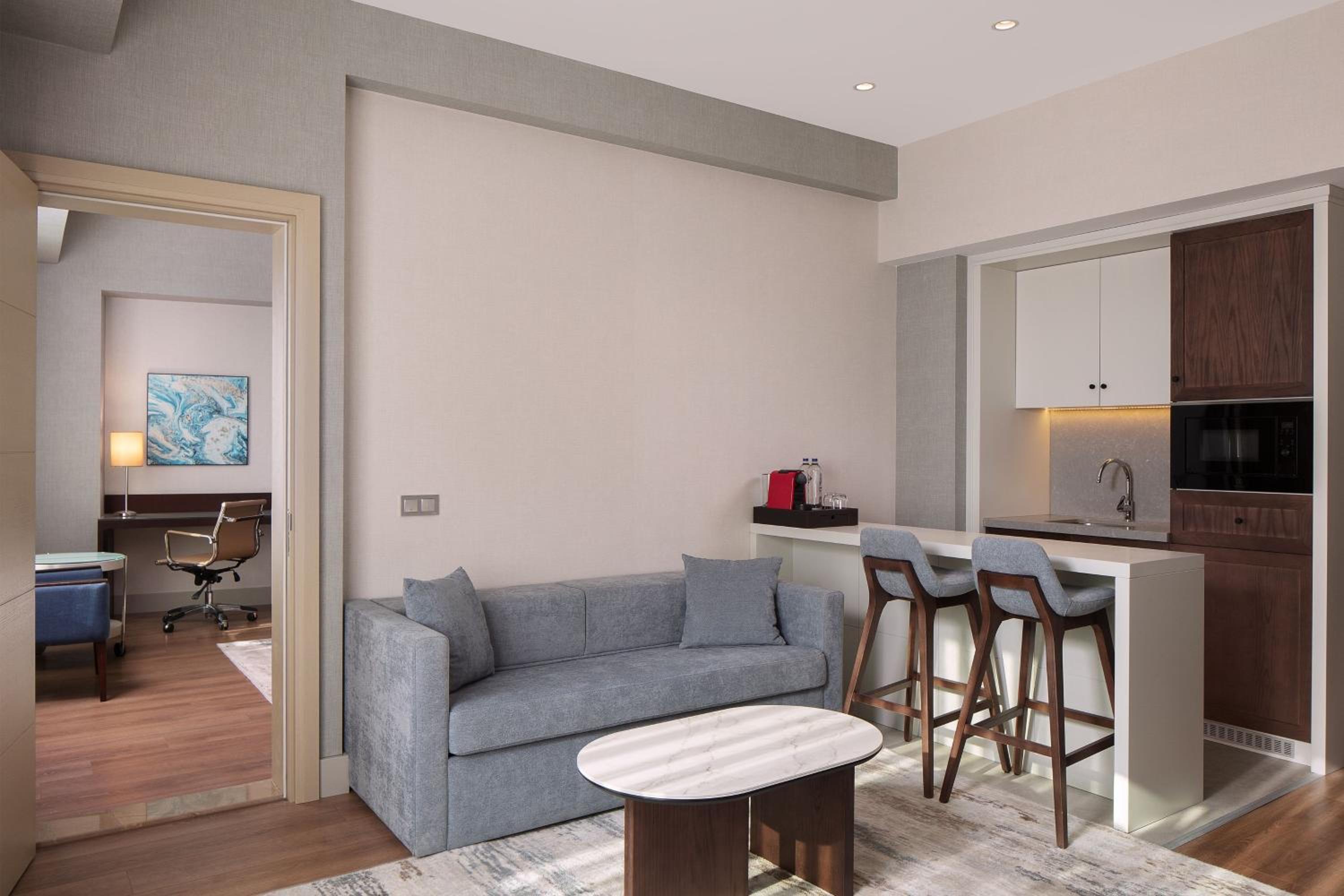 One-Bedroom King Suite with Sofa Bed and Kitchen