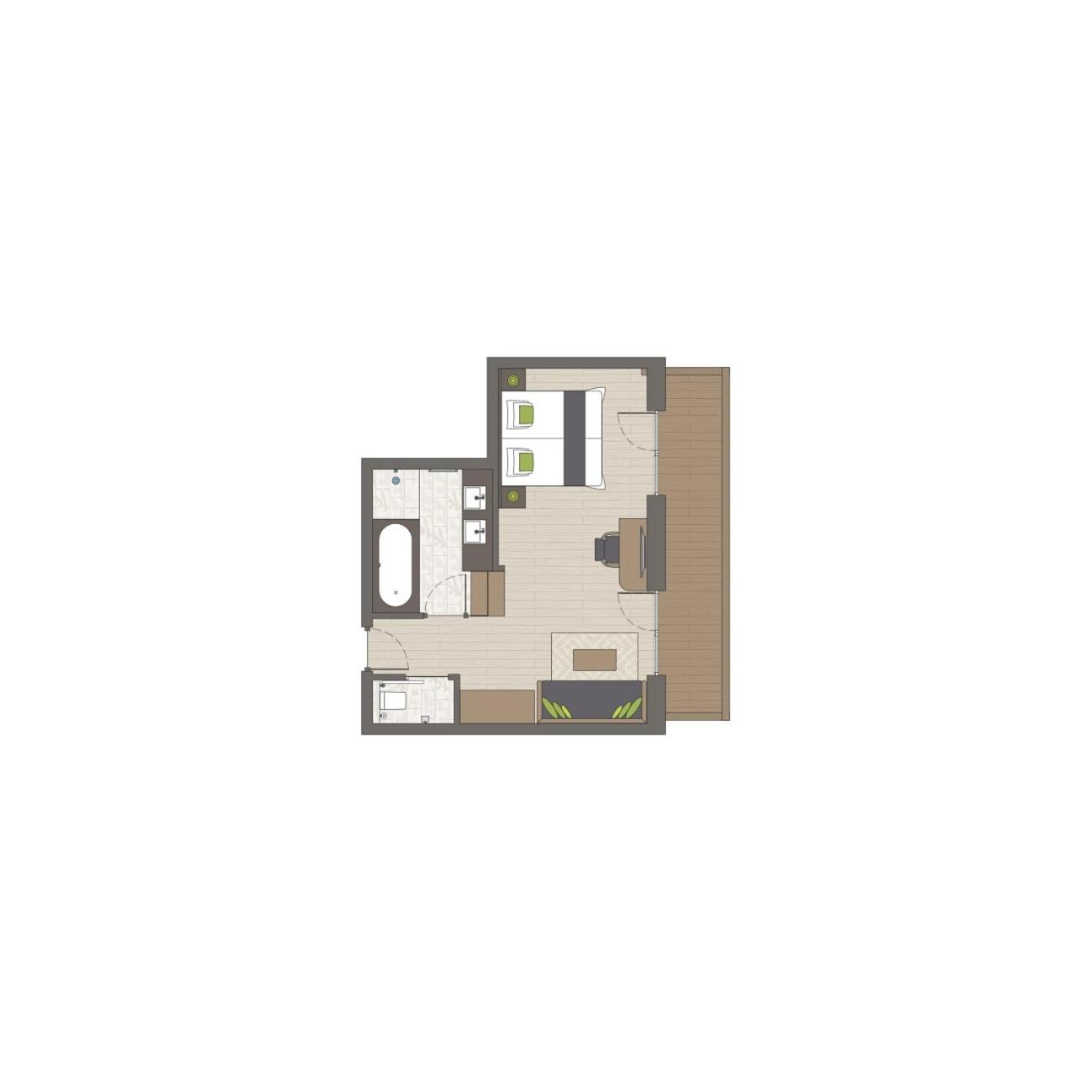 Deluxe Double Room with Bath photo 3