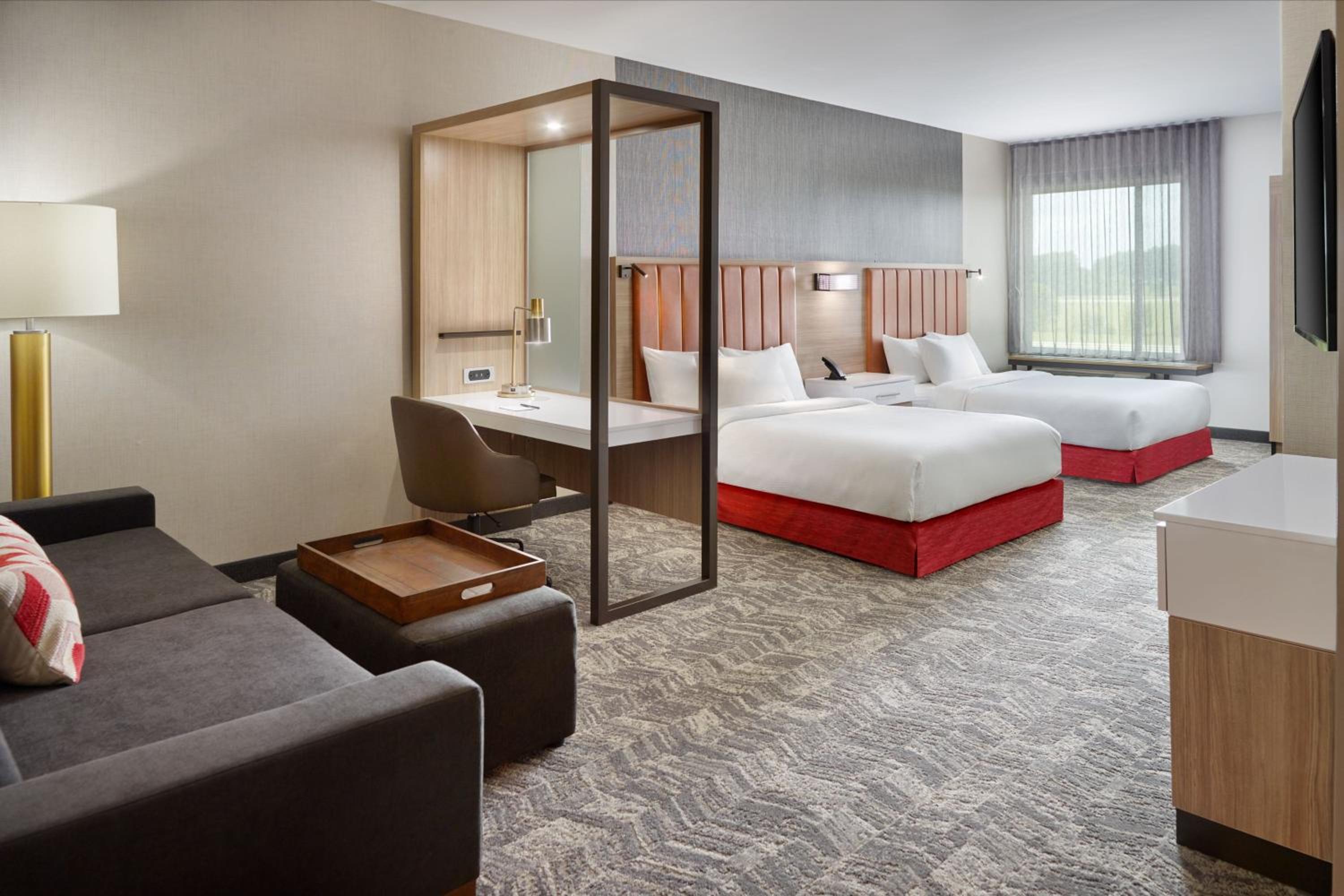 Queen Room with Two Queen Beds and Trundle Sofa - Hearing Accessible - Photo 1