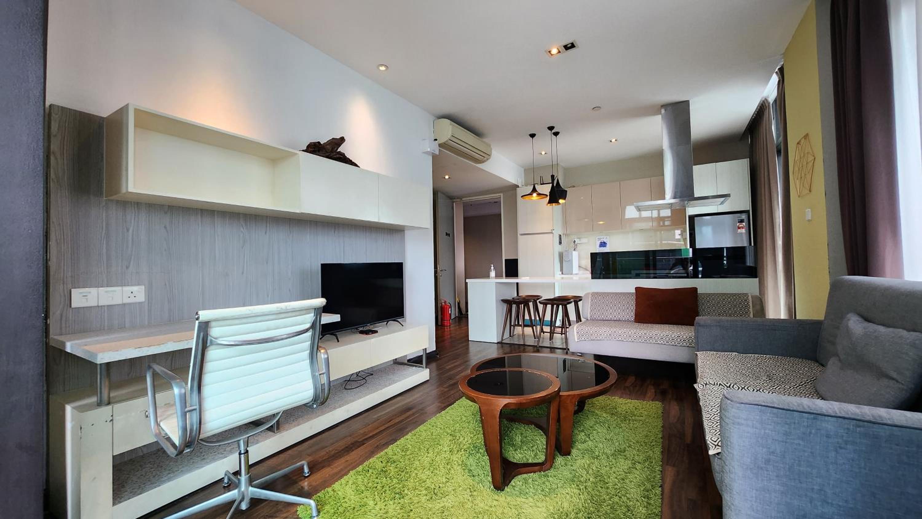 家庭两卧室公寓带景观