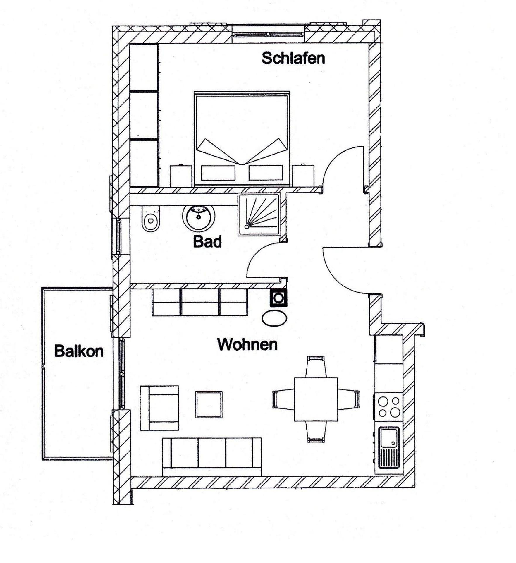 One-Bedroom Apartment with Balcony photo 3