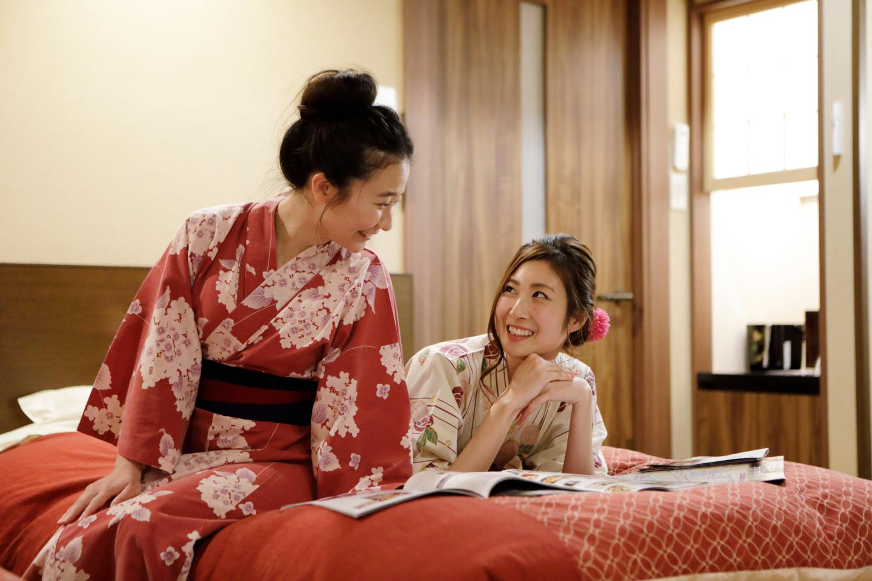 Twin Room with Tatami Area with Open-Air Bath - Non-Smoking