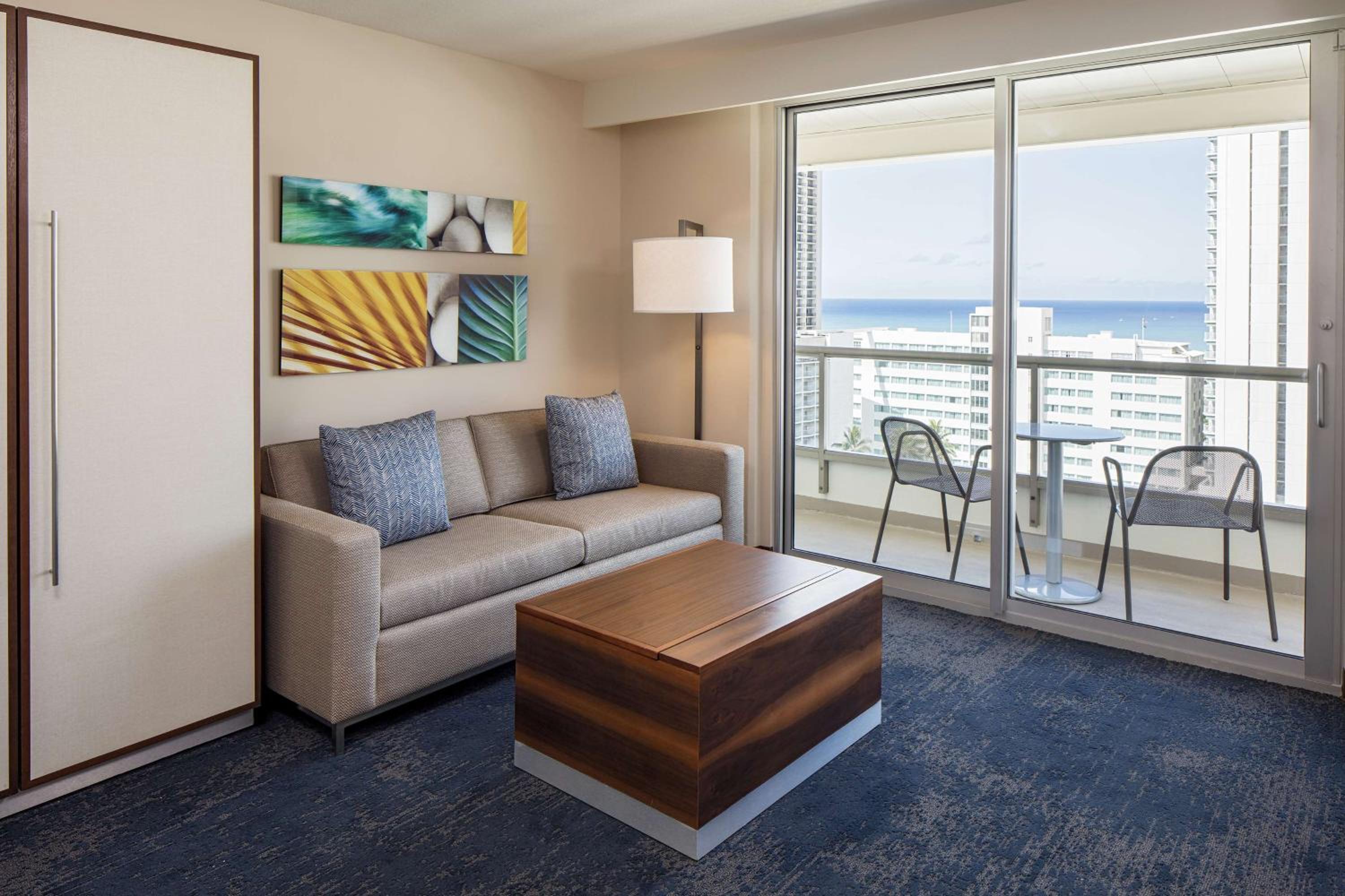 Suite with Two Double Beds and One Sofa Bed with Partial Ocean View thumbnail 5