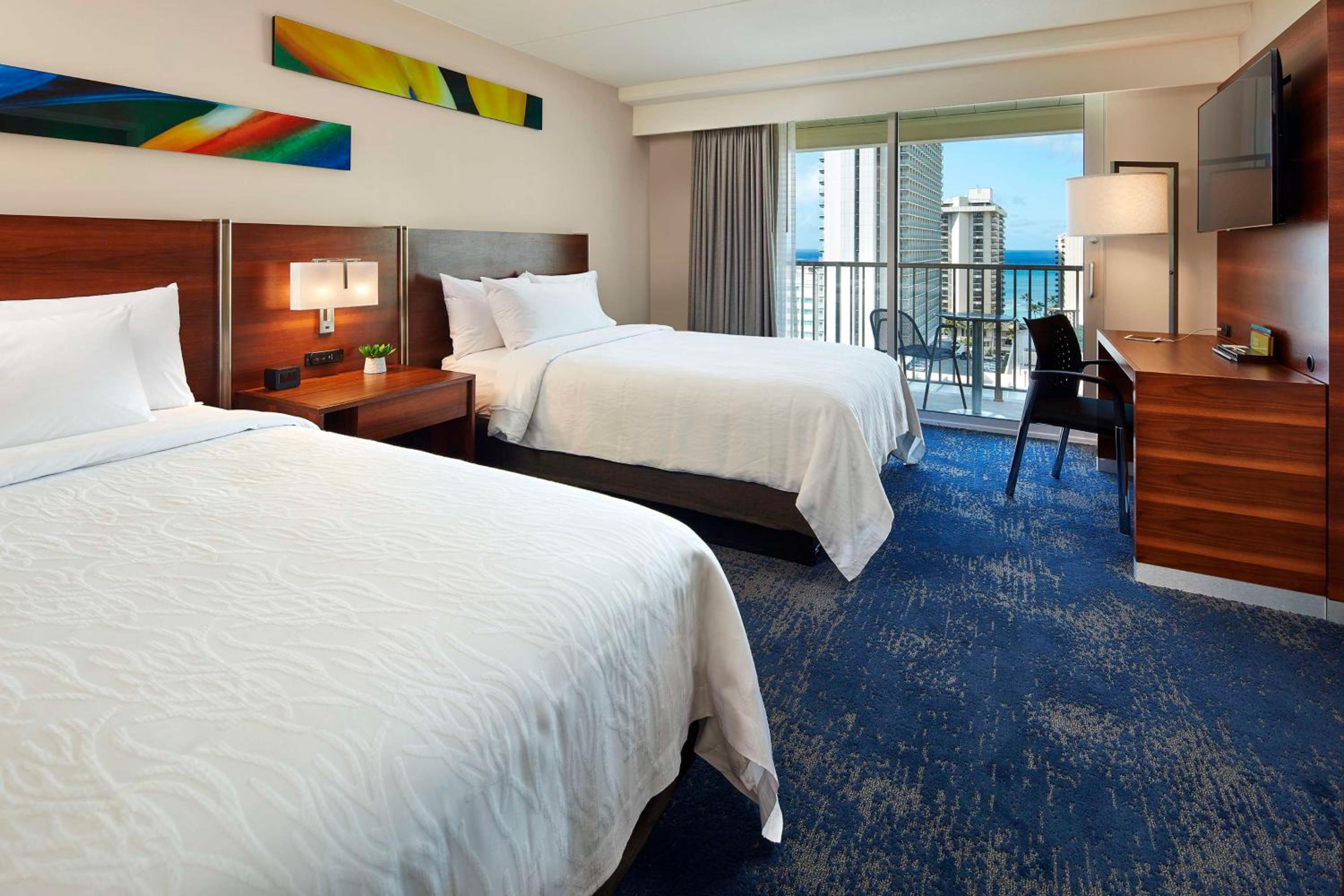 Suite with Two Double Beds and One Sofa Bed with Partial Ocean View thumbnail 6