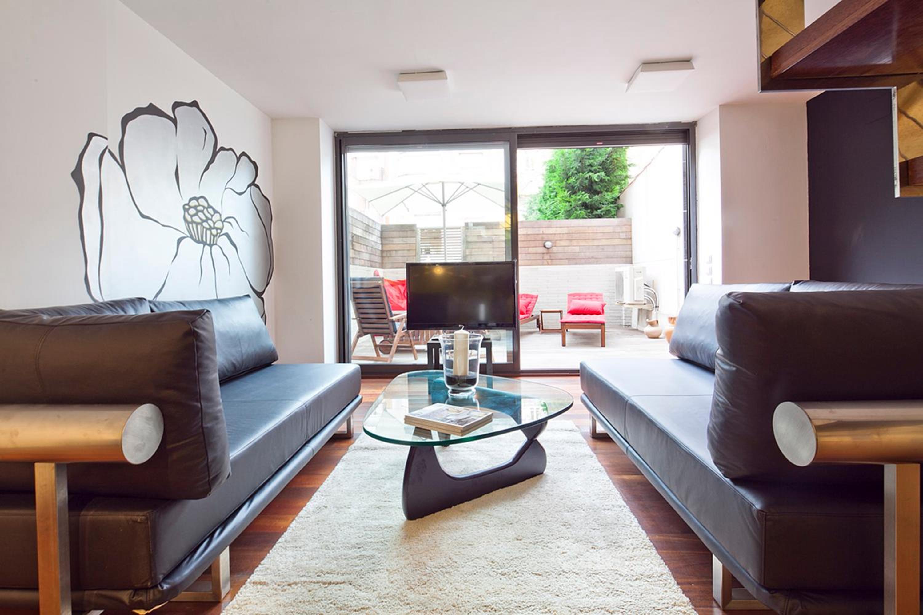 Apartamento con vista al jardín