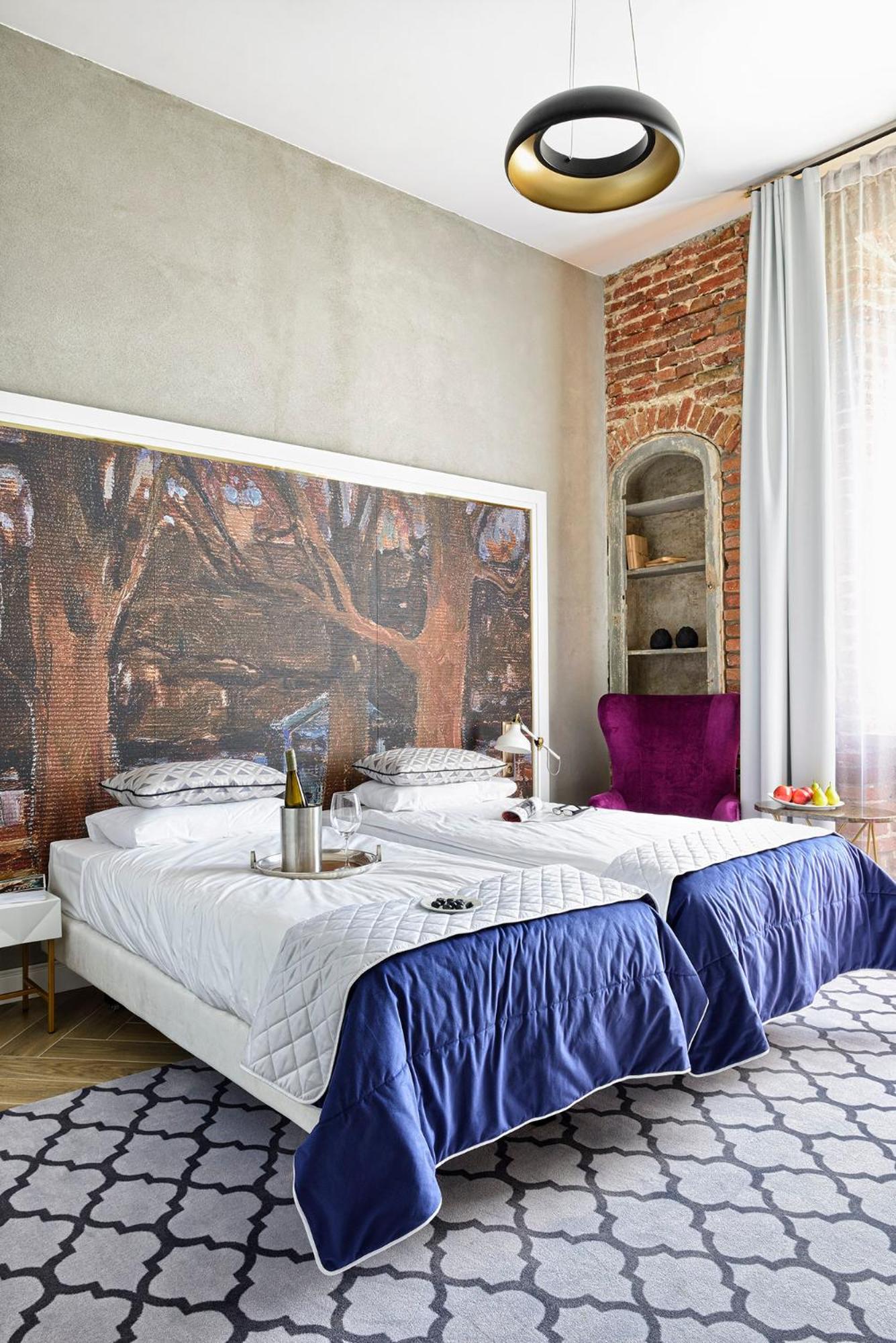Room with historic brick photo 2