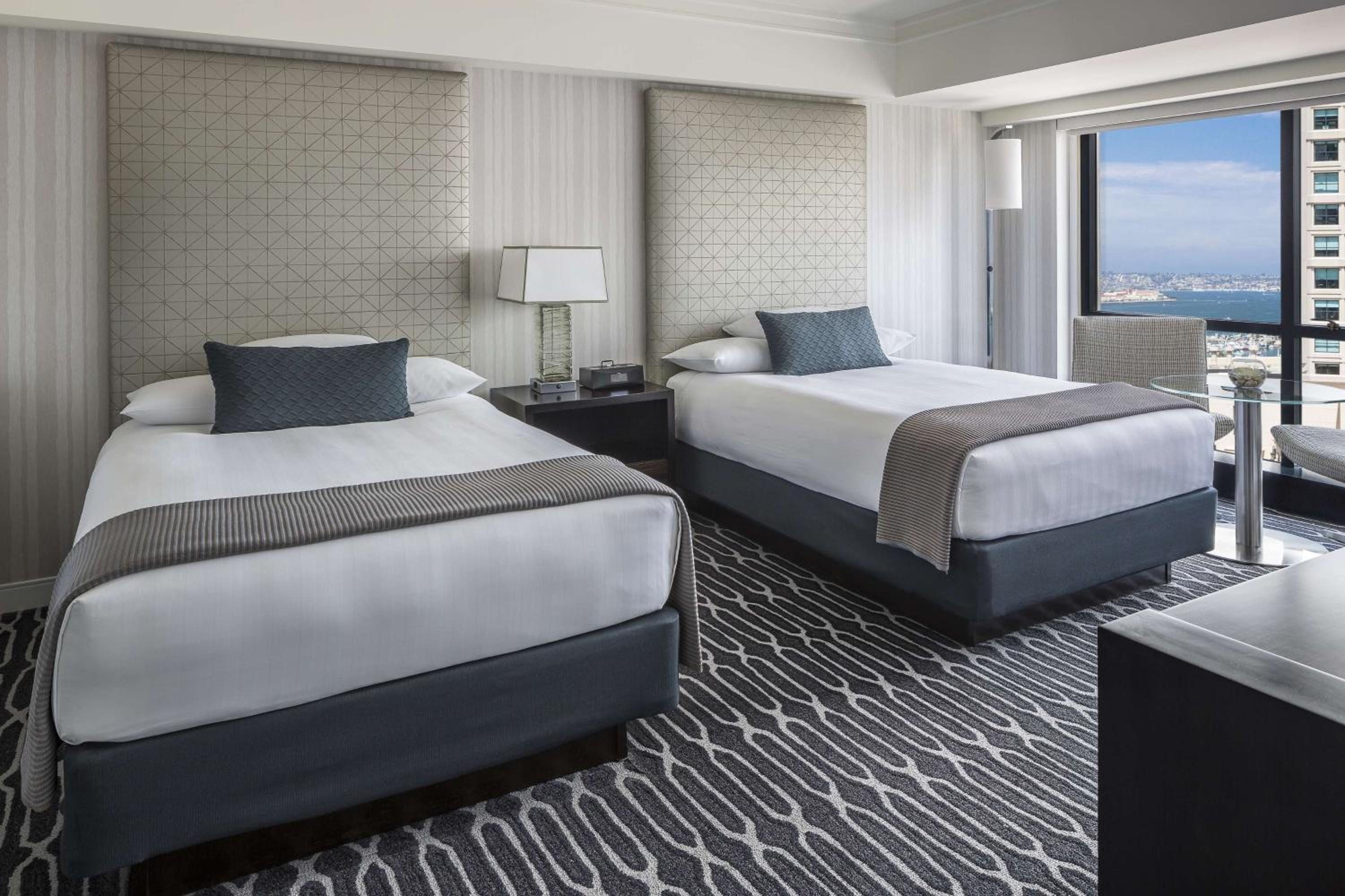 Double Room with Two Double Beds and Shower - Accessible