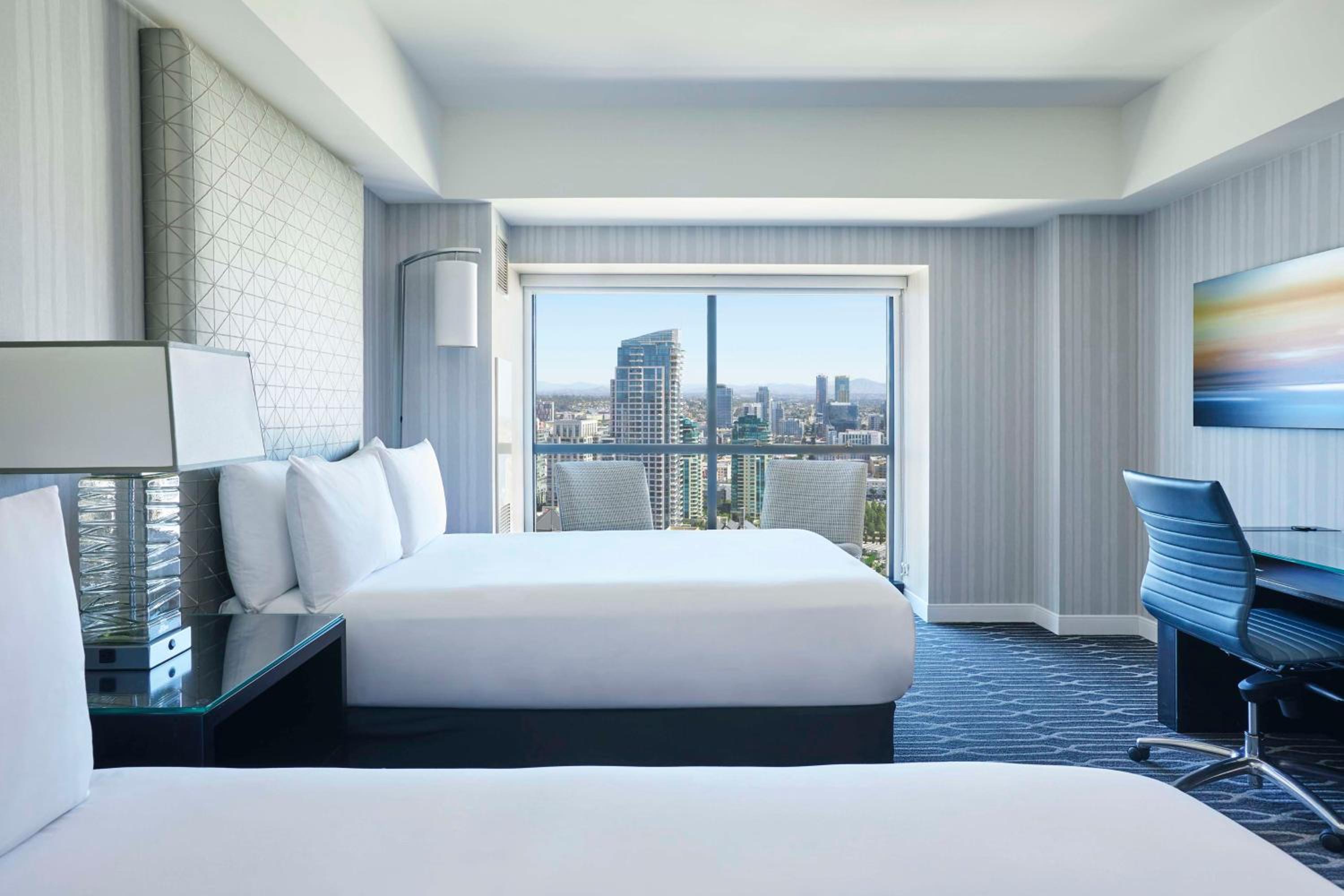 Double Room with Two Double Beds and City View