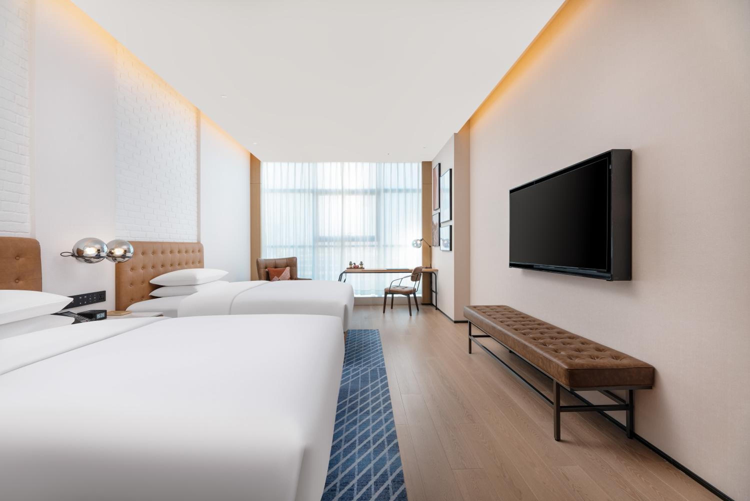 Premier Double Room with Two Double Beds and City View