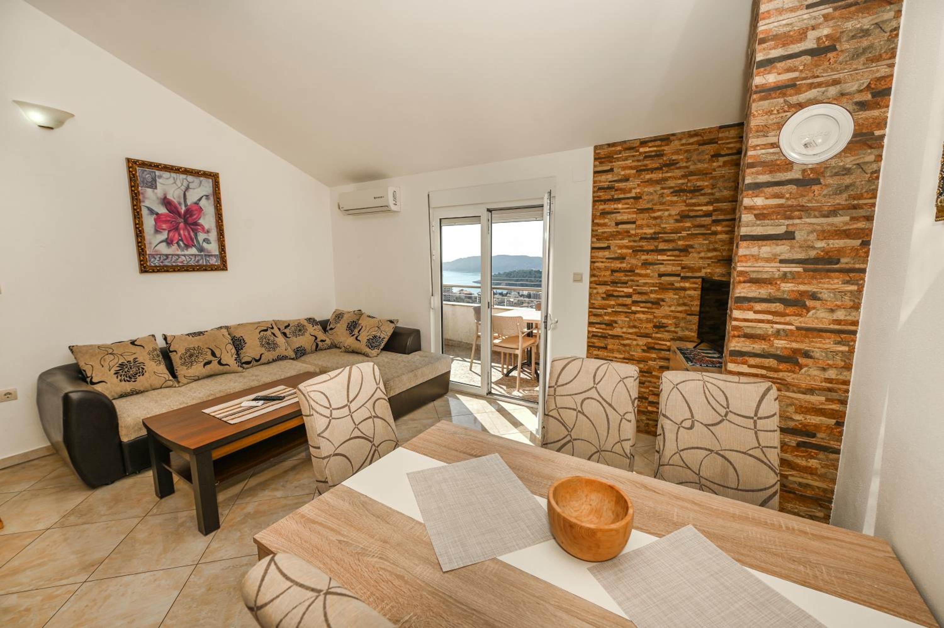 Duplex Two-Bedroom Apartment with Balcony and Sea View