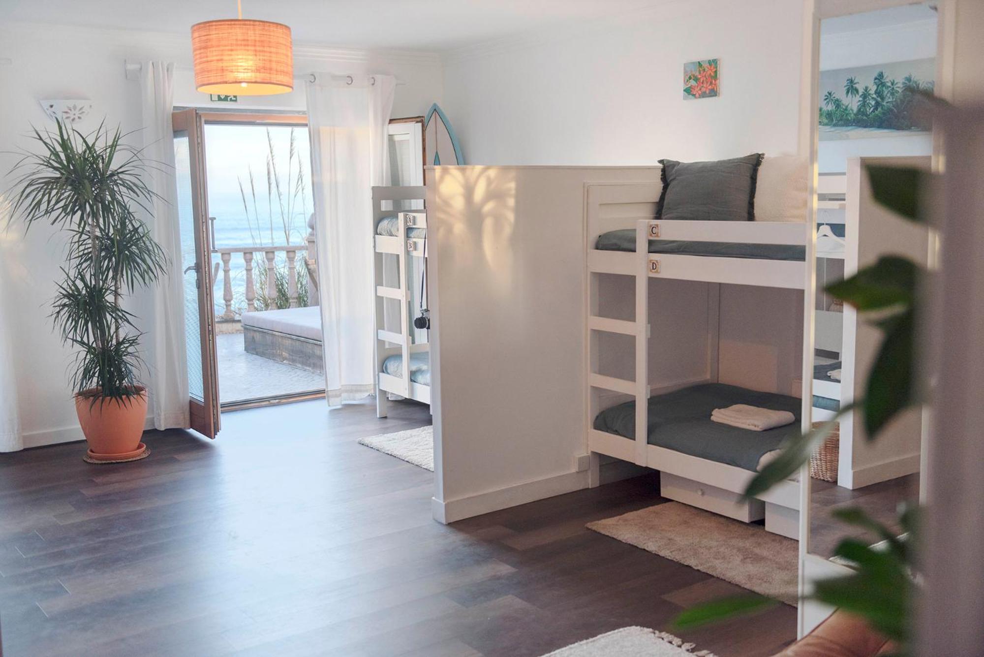 Bed in Mixed Dormitory Room with Sea View