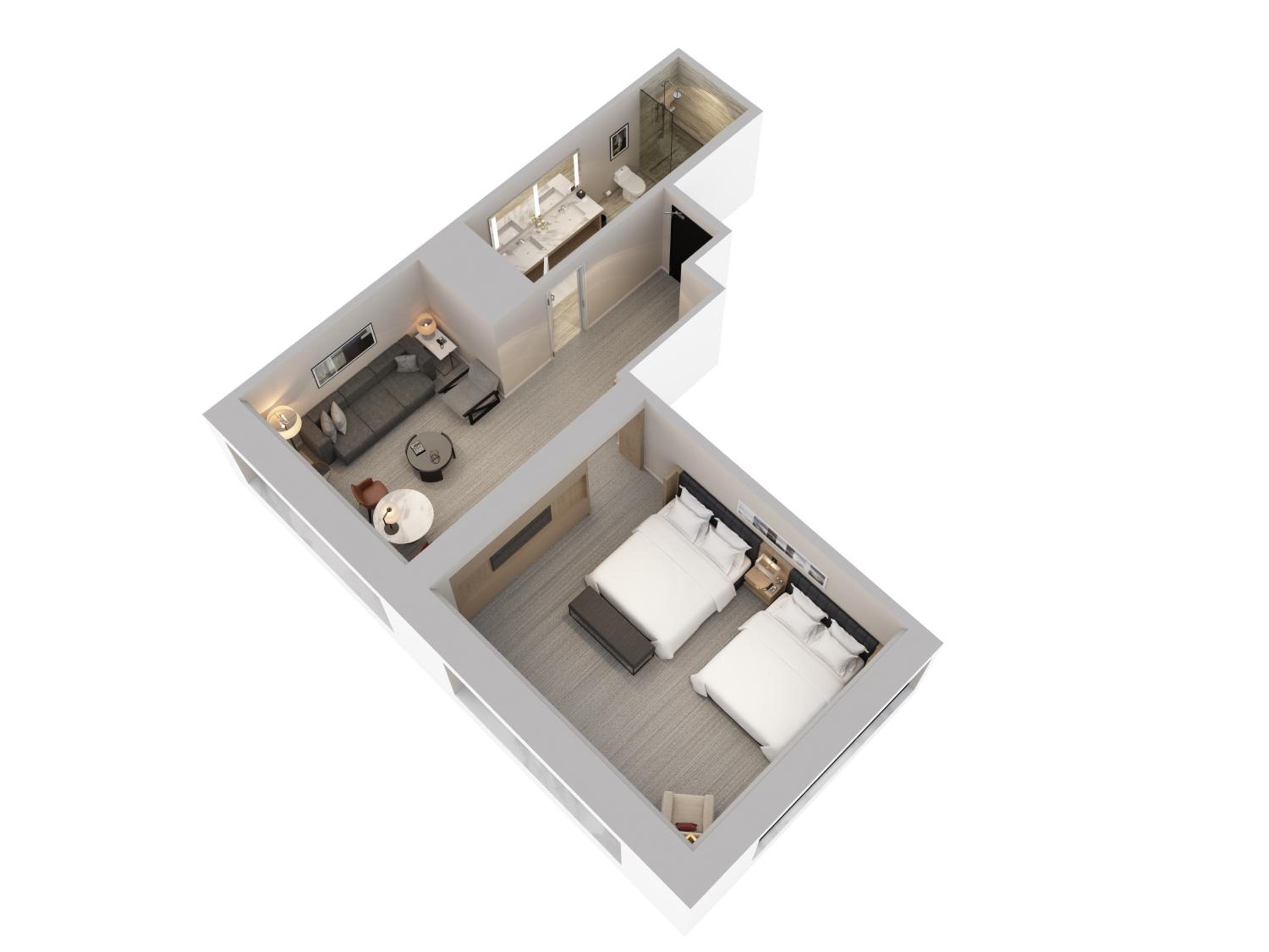 Double Room with Two Double Beds - Photo 2