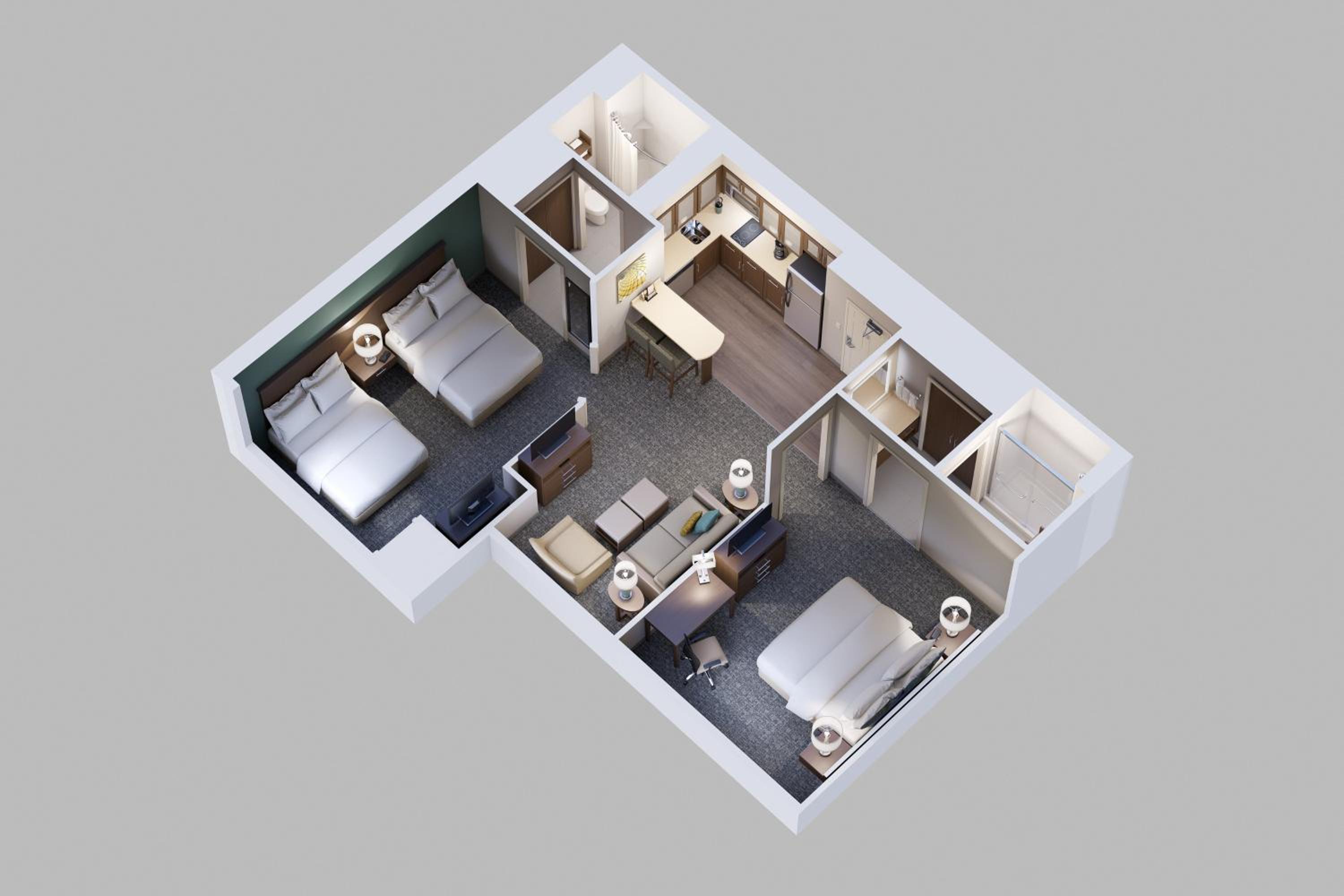 Two-Bedroom Suite with One King Bed and Two Queen Beds - Photo 8