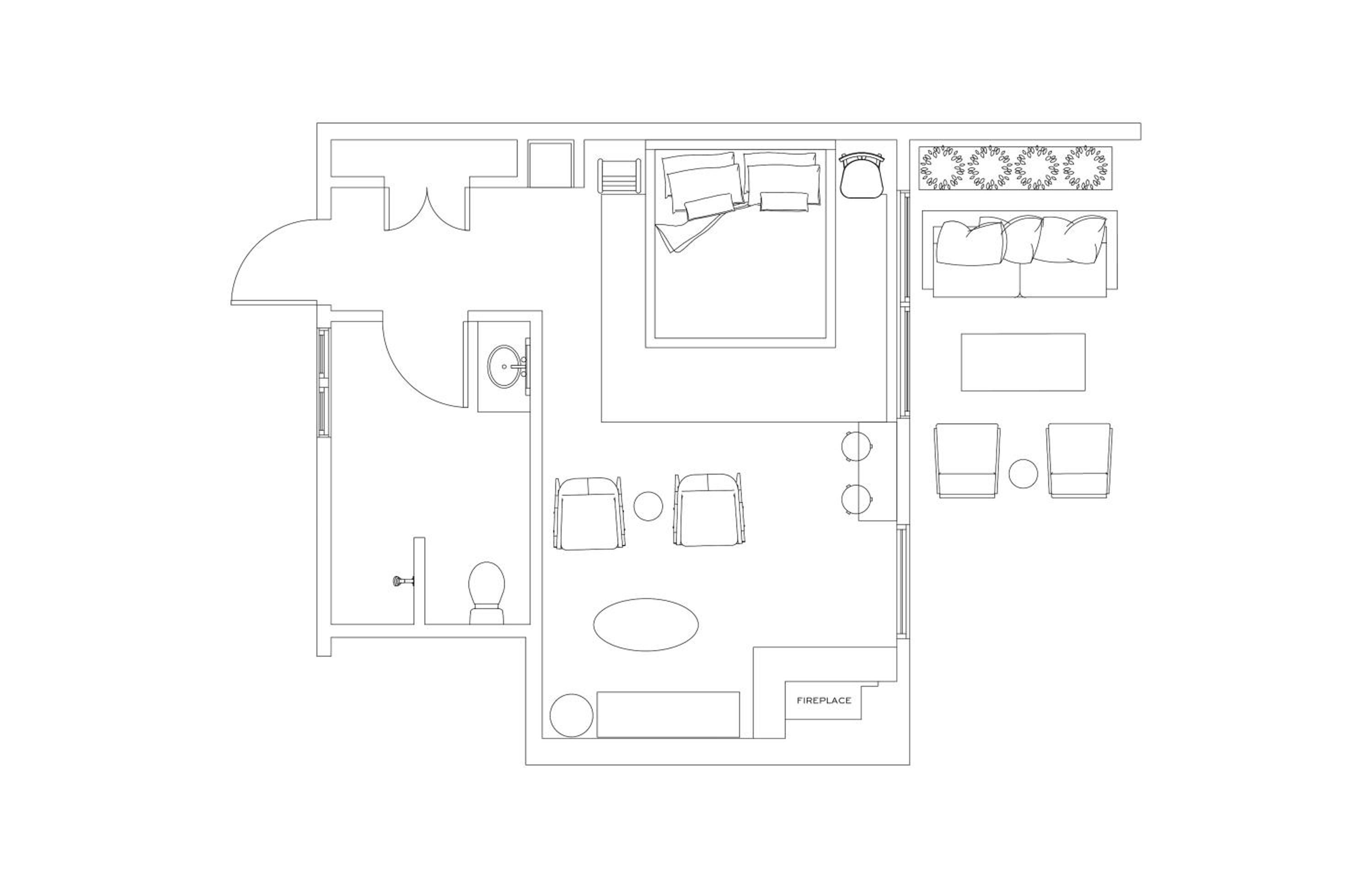 King Junior Suite with Fireplace Accessible