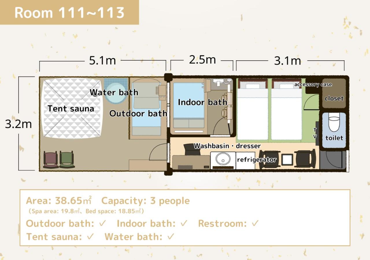 Twin Room with Open-Air Bath and Sauna Tent - Main Building photo 2