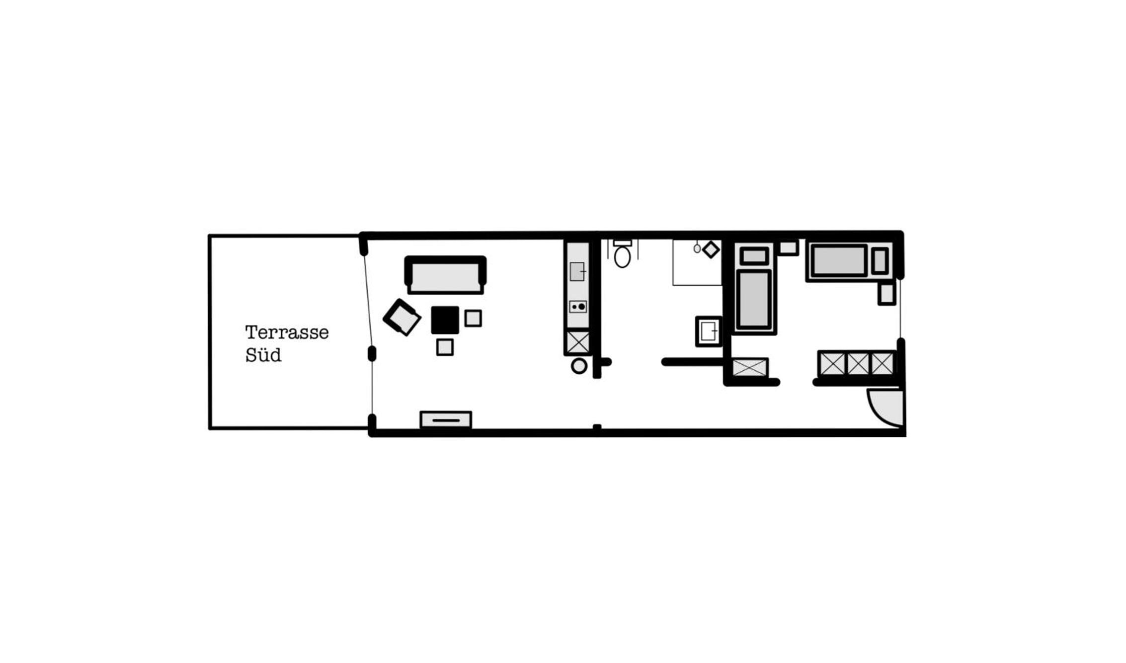 One-Bedroom Apartment with Terrace photo 2