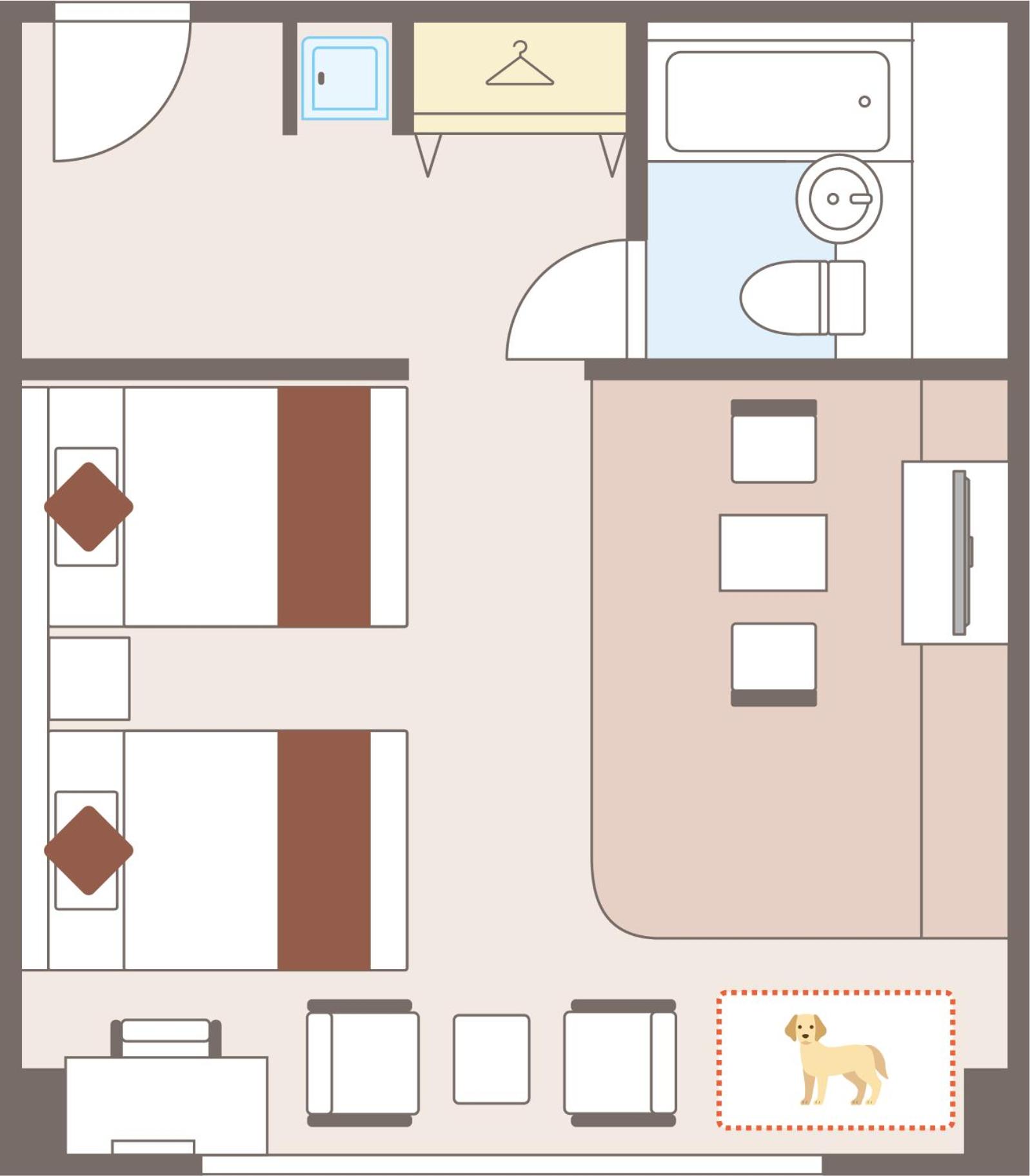 Dog Friendly room, Standard Twin room with private bathroom photo 2