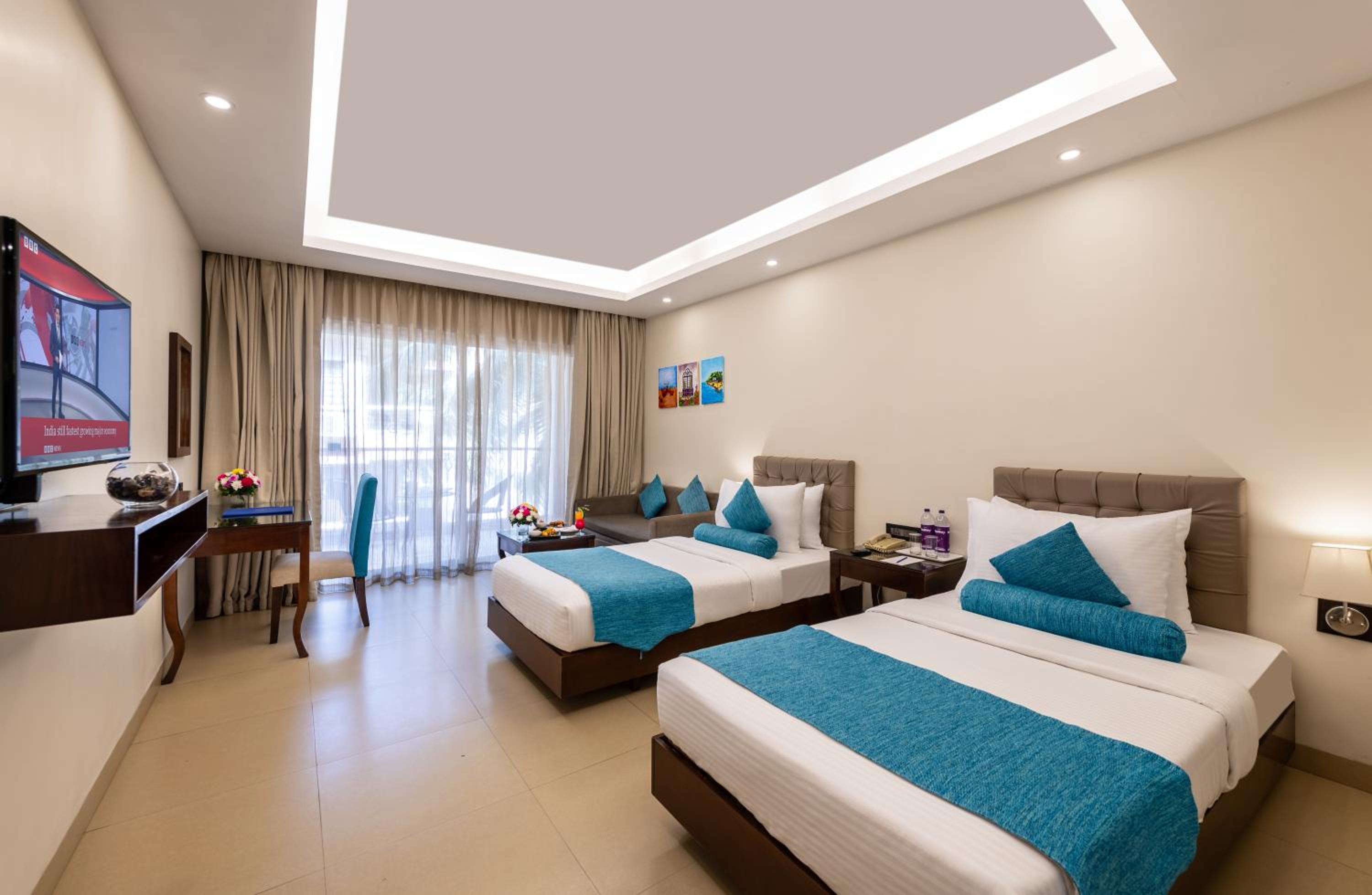 带阳台的豪华双床房 - 餐饮及水疗享受9折优惠