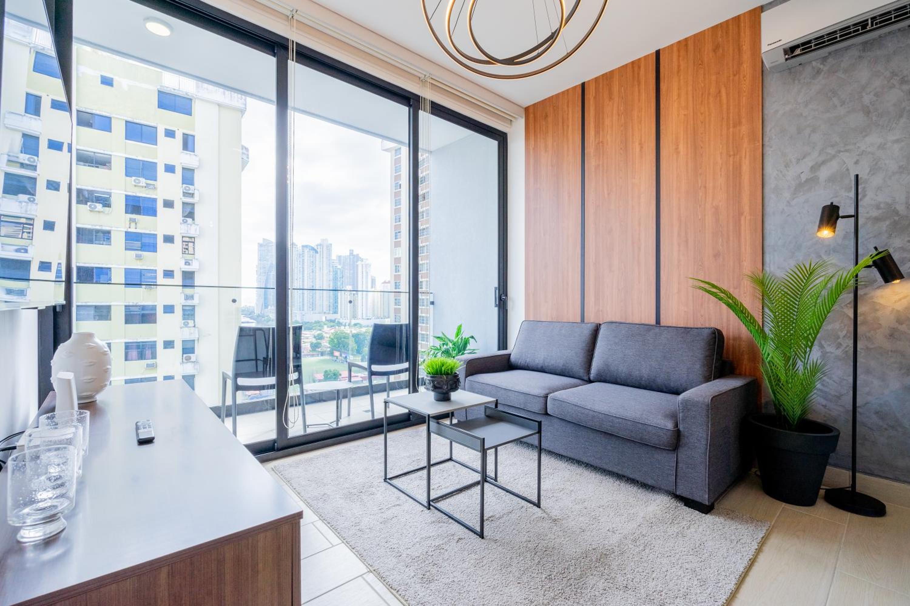 One-Bedroom Apartment with Balcony and City View