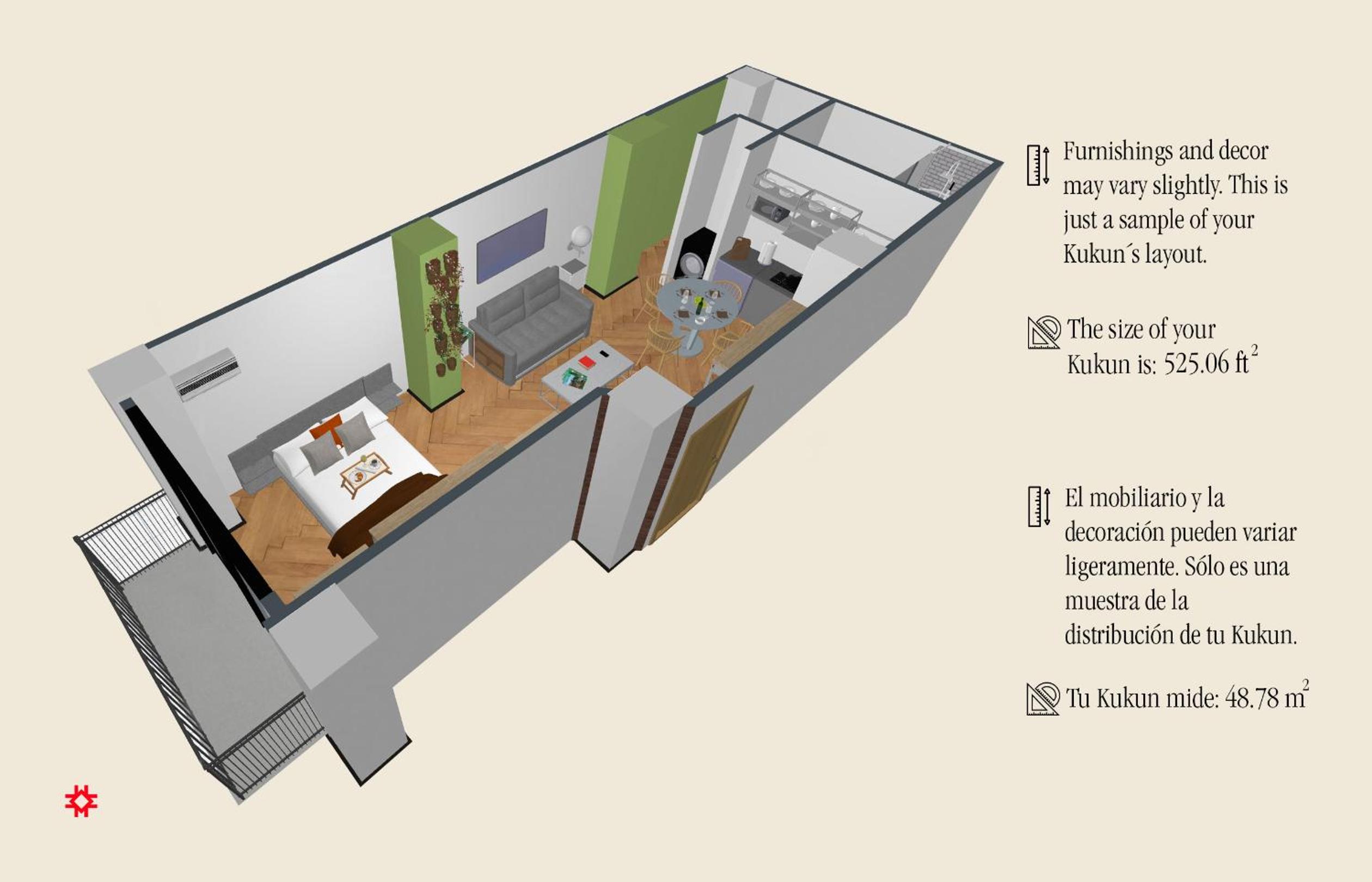 One bedroom apartment with balcony - Photo 2