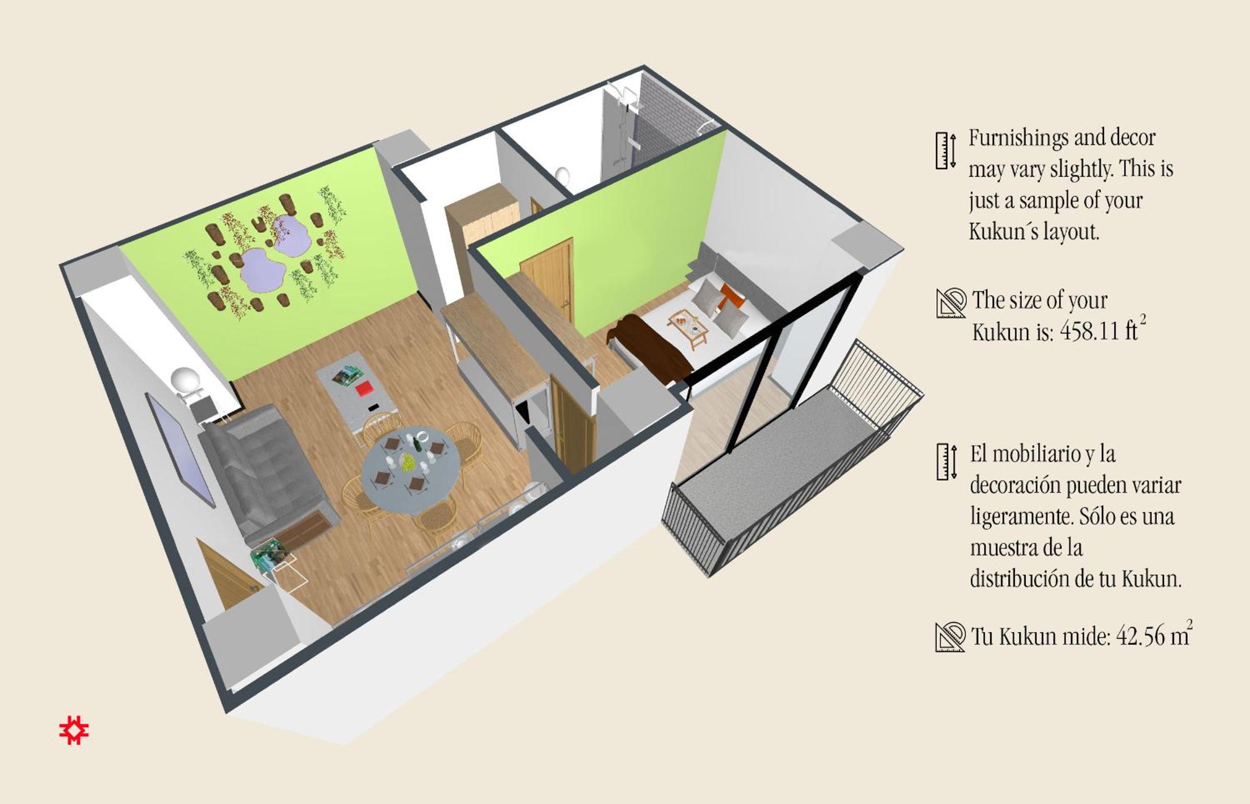 Studio Apartment with balcony - Photo 3