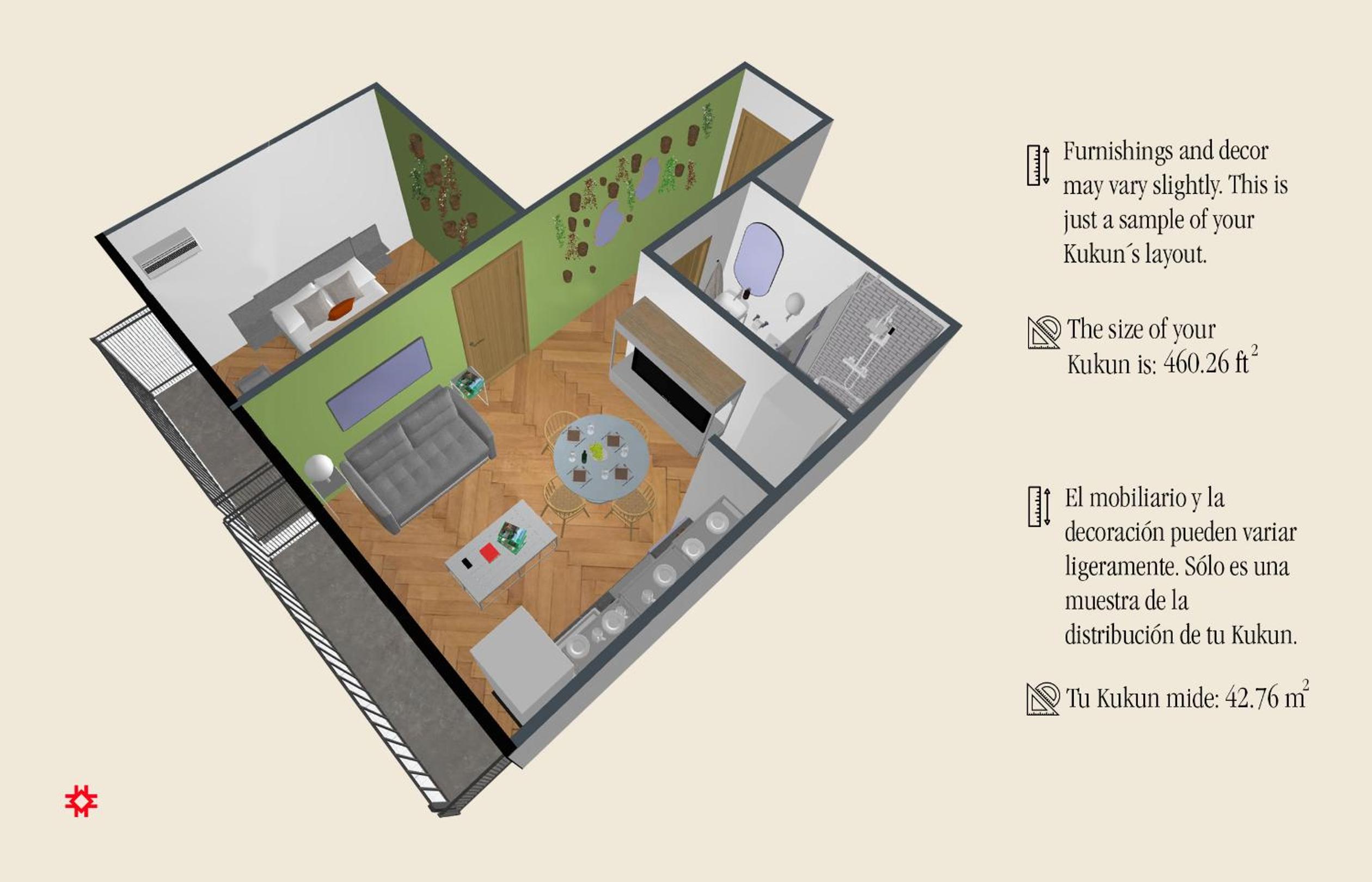 One-Bedroom Apartment with Balcony and City View - Photo 3