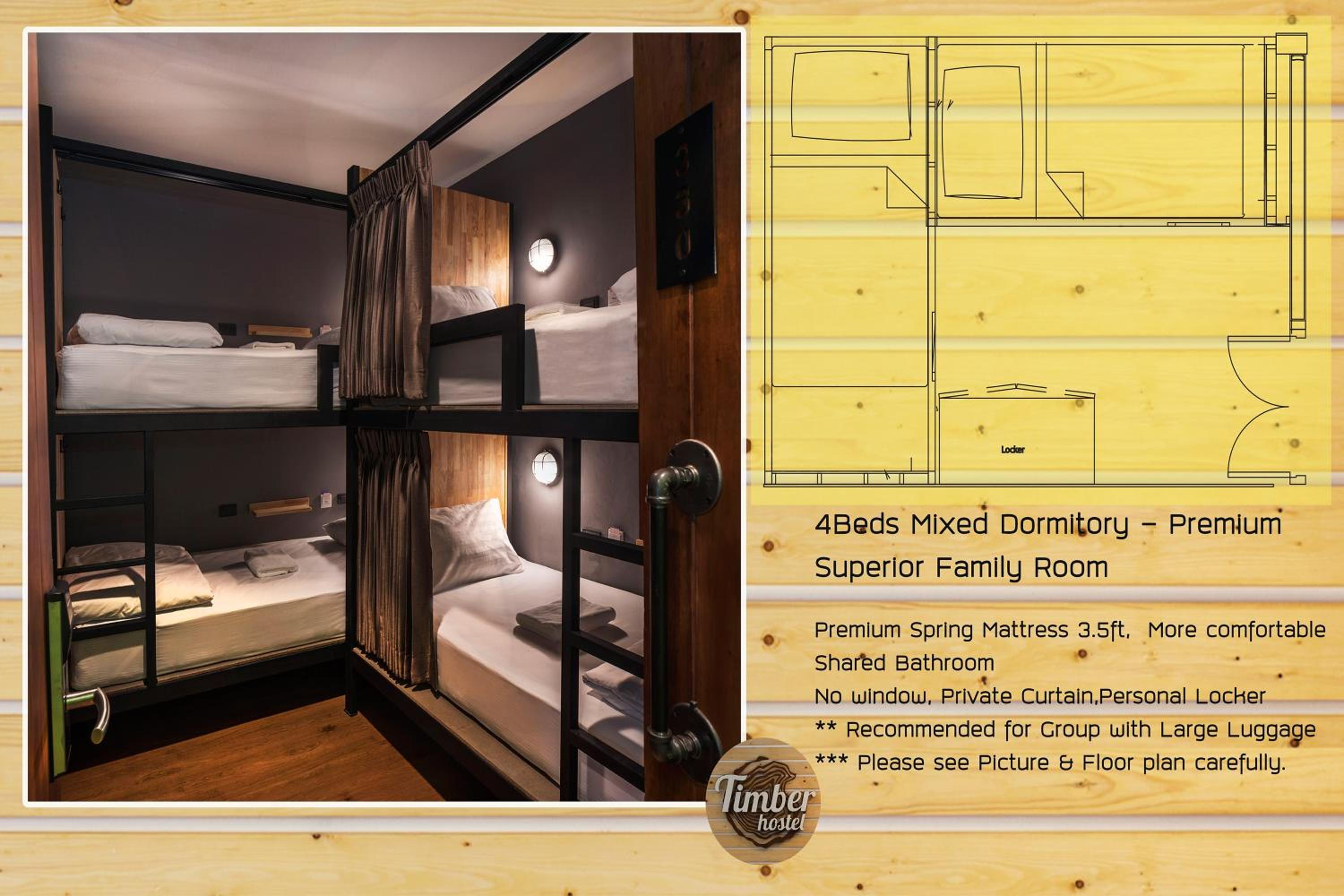 Bed in 4-Bed Female Dormitory Room photo 1