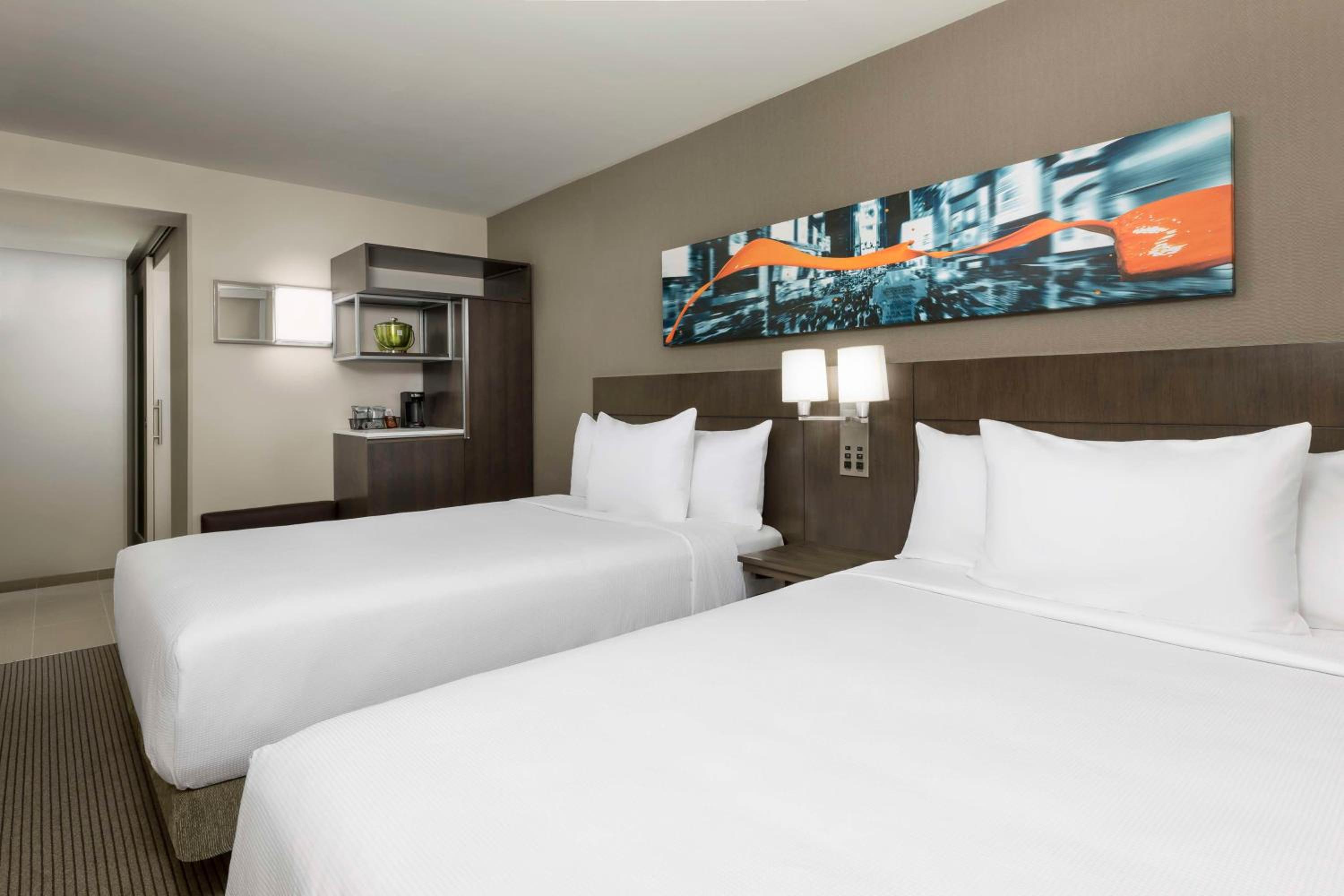 Double Room with Two Double Beds and City View
