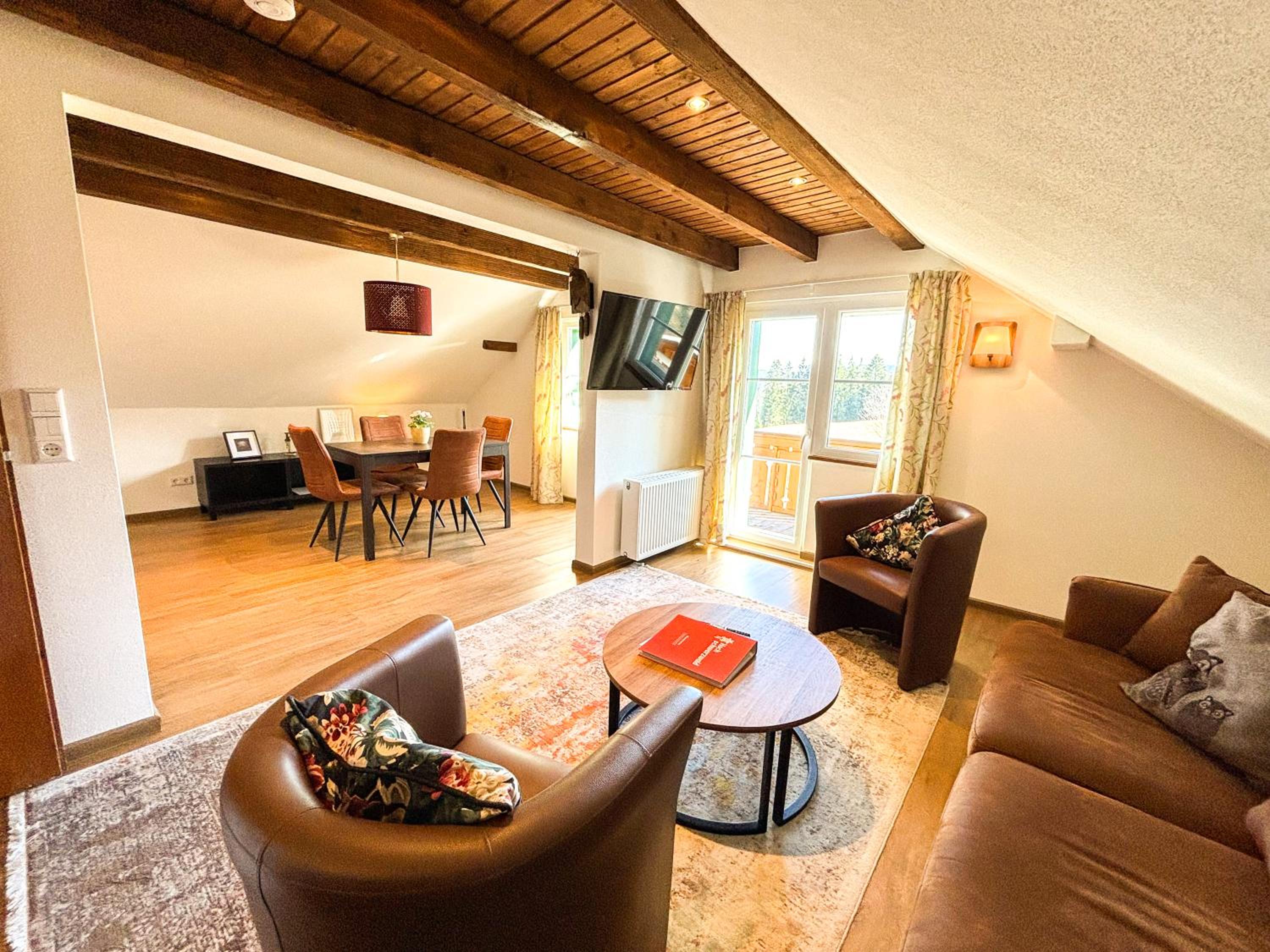 Two-Bedroom Apartment with Balcony and Mountain View