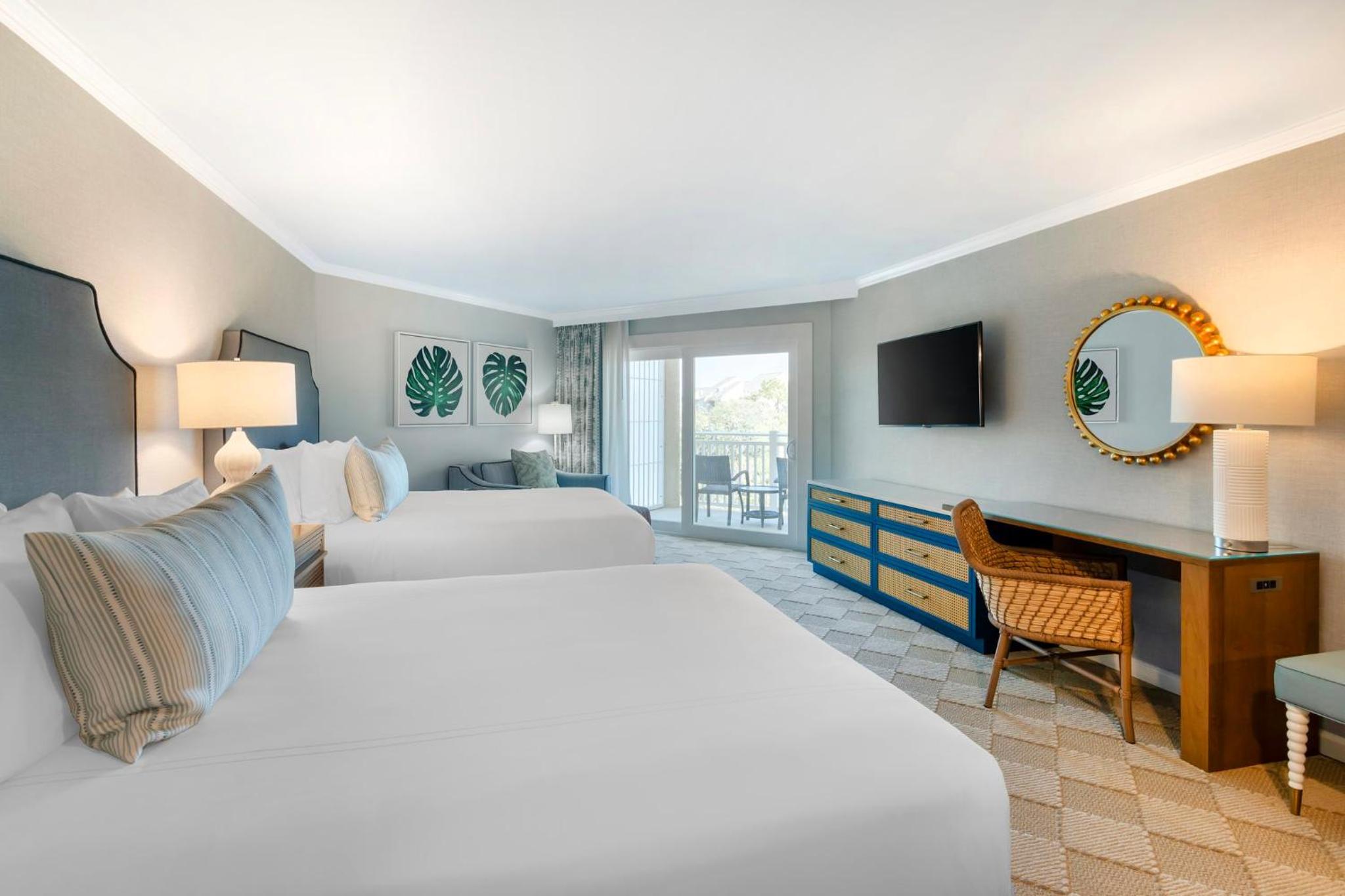 Resort View Studio Suite with Two Queen Beds and Roll-in Shower ADA
