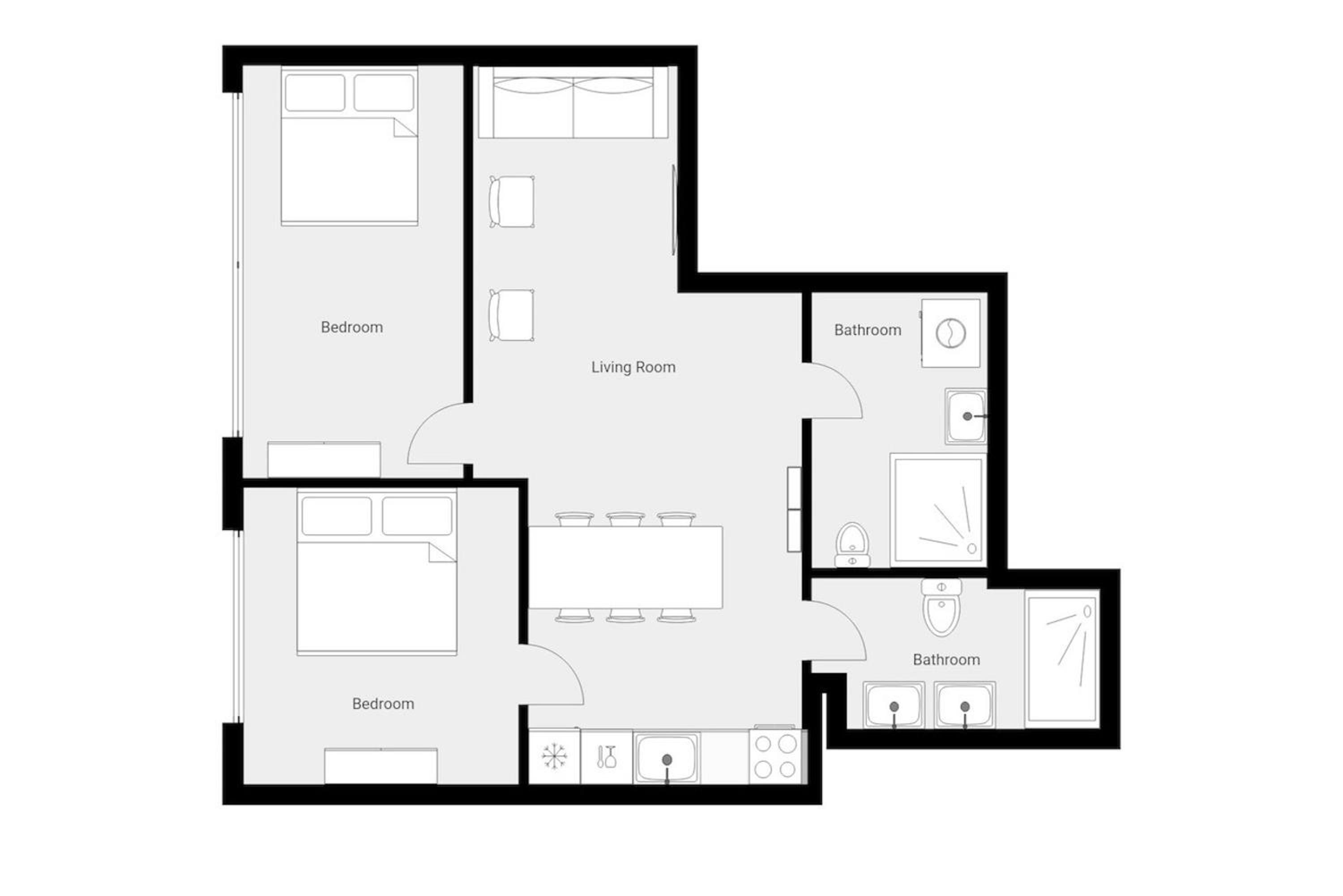 2 bed 2 bath apartment - Photo 4