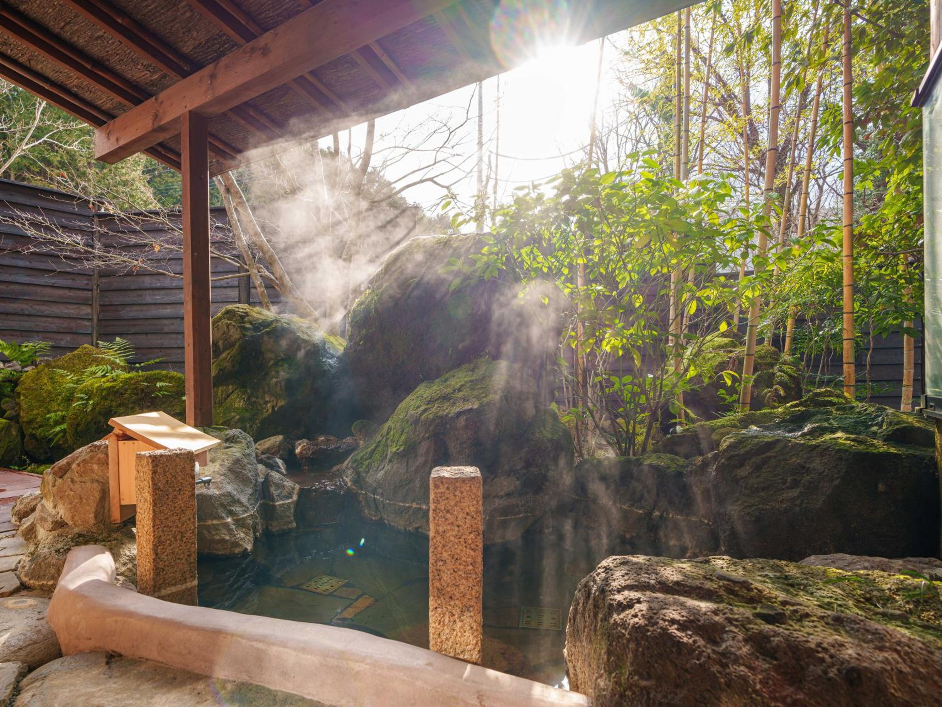 Stylish Twin Room with Open-Air Bath photo 3
