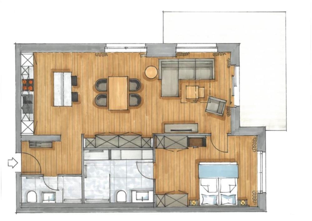 Apartment 3 on the ground floor with terrace photo 2