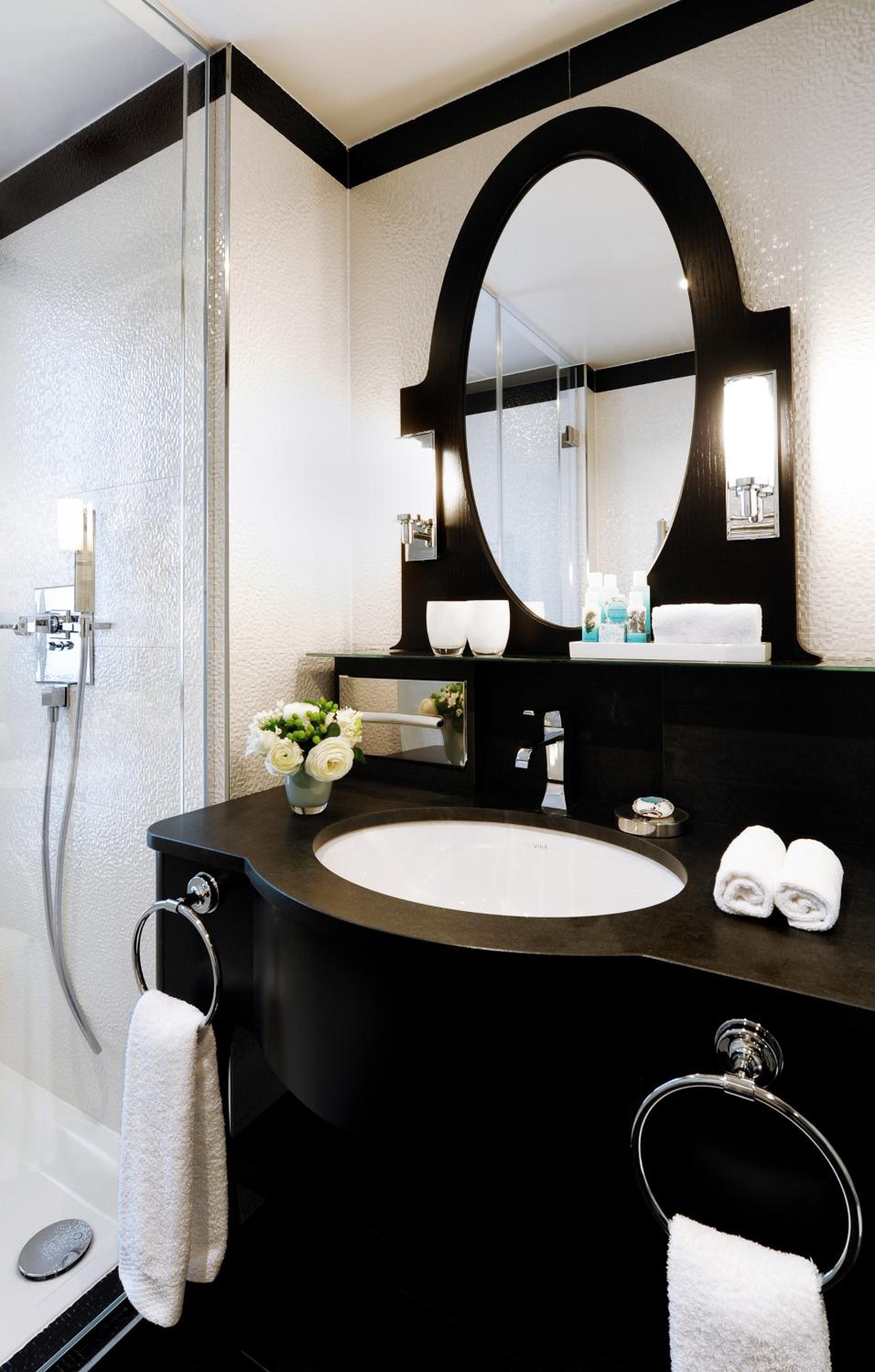 Relax in luxury in this elegantly designed bathroom.