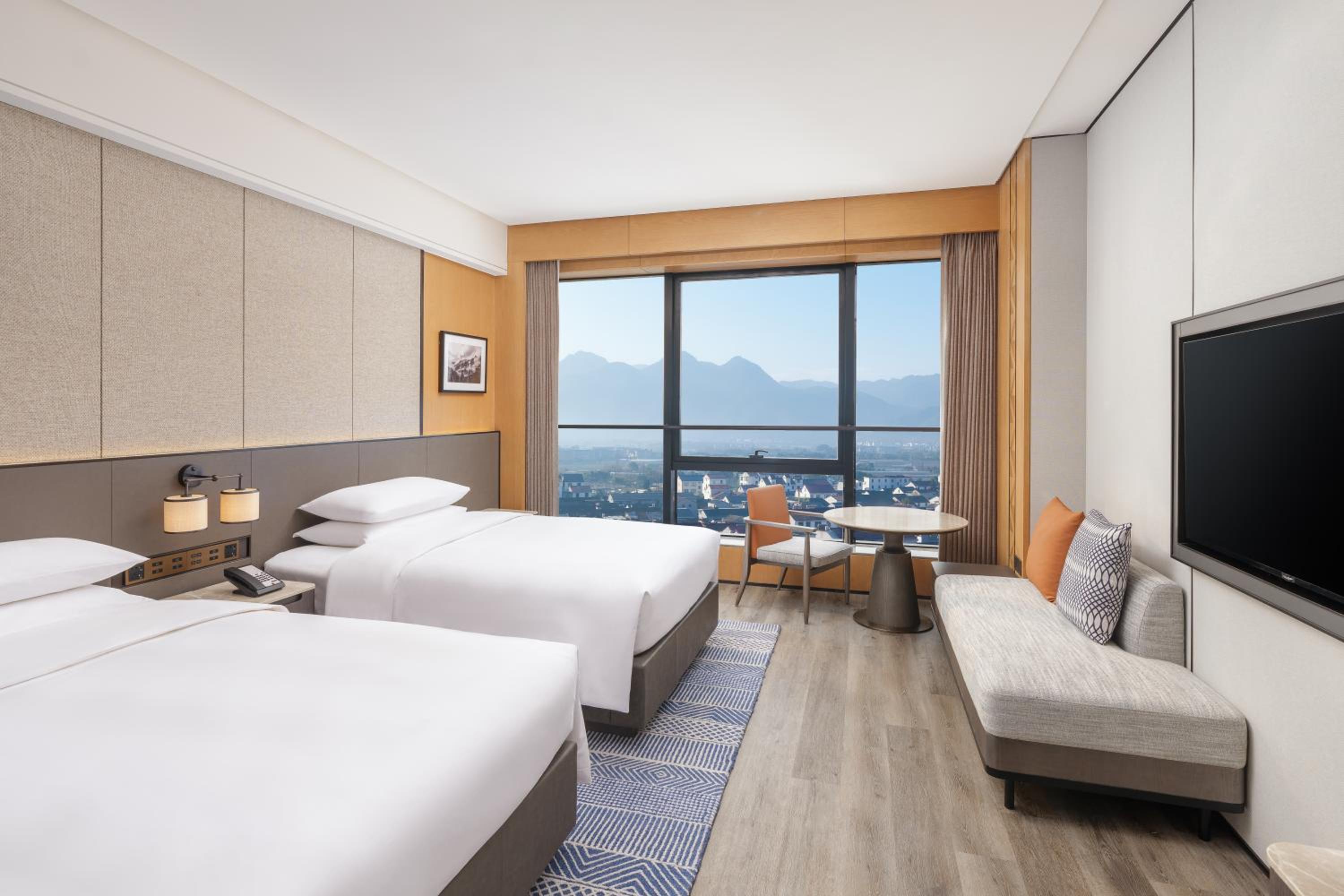 Double Room with Two Double Beds and Mountain View