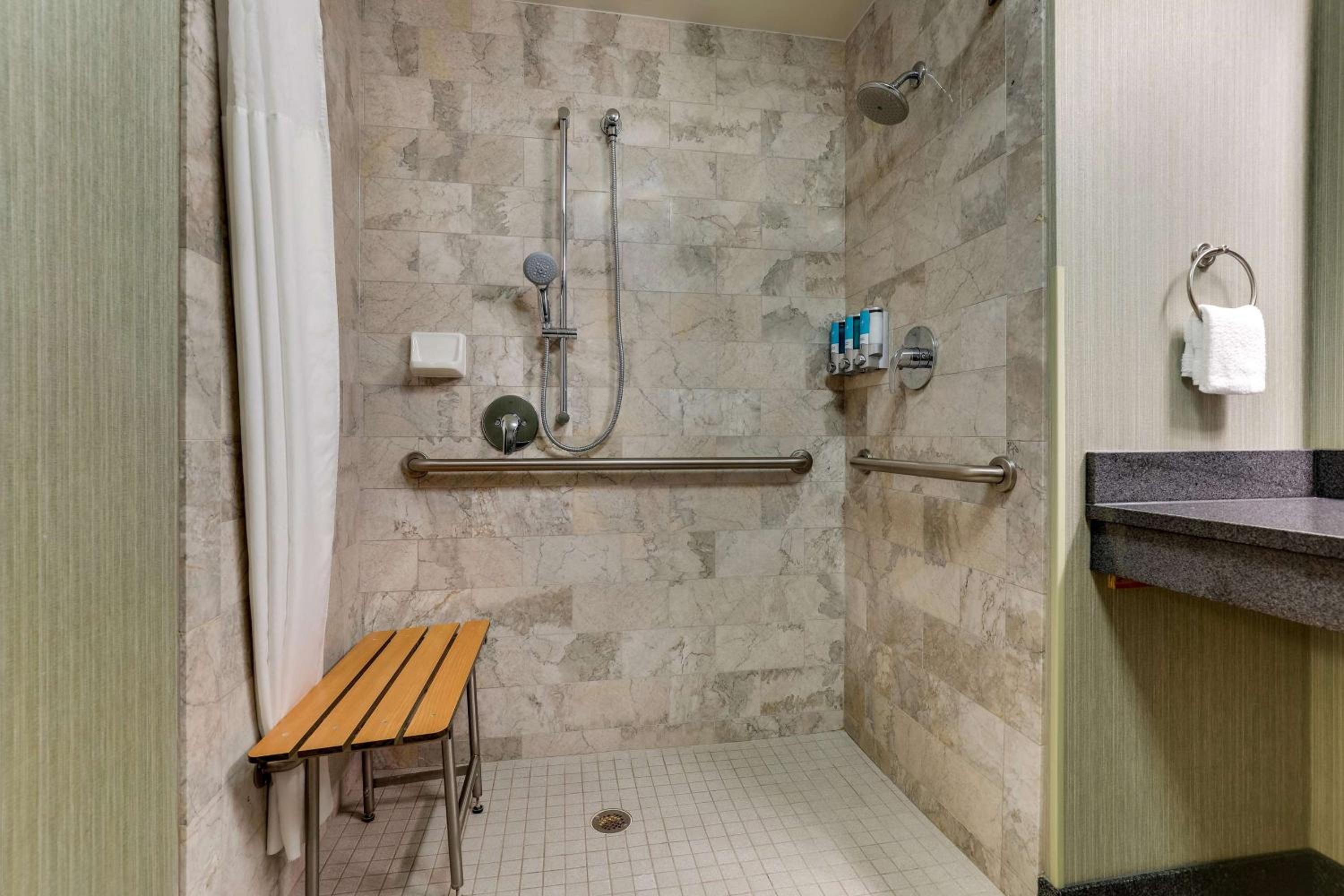 King Meeting Suite with Board Room Table, 2 Rooms -  Hearing Accessible , Roll-in Shower photo 3