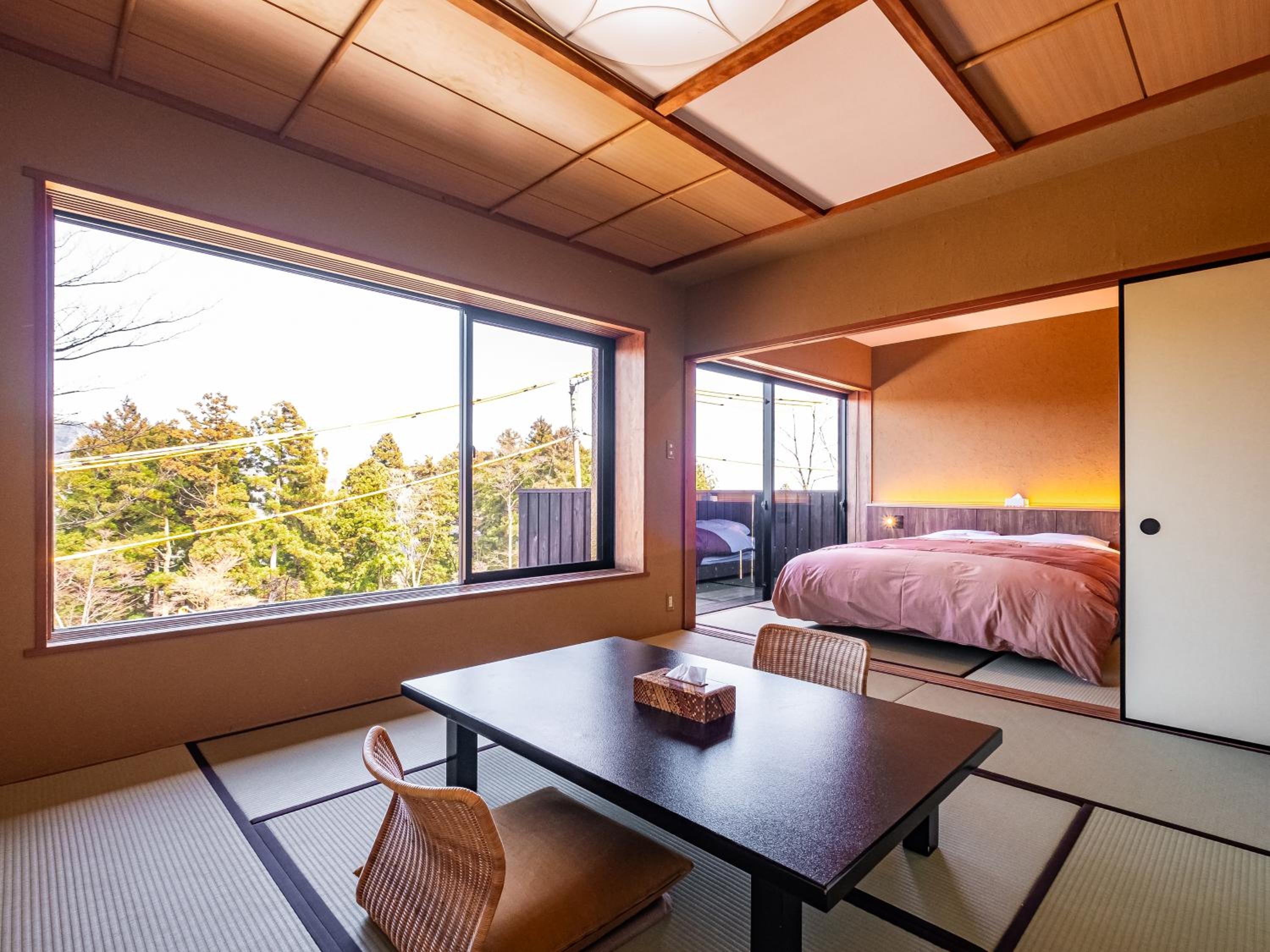 Japanese and Western style room 46㎡ Queen Double with Annex private open-air bath - Photo 12