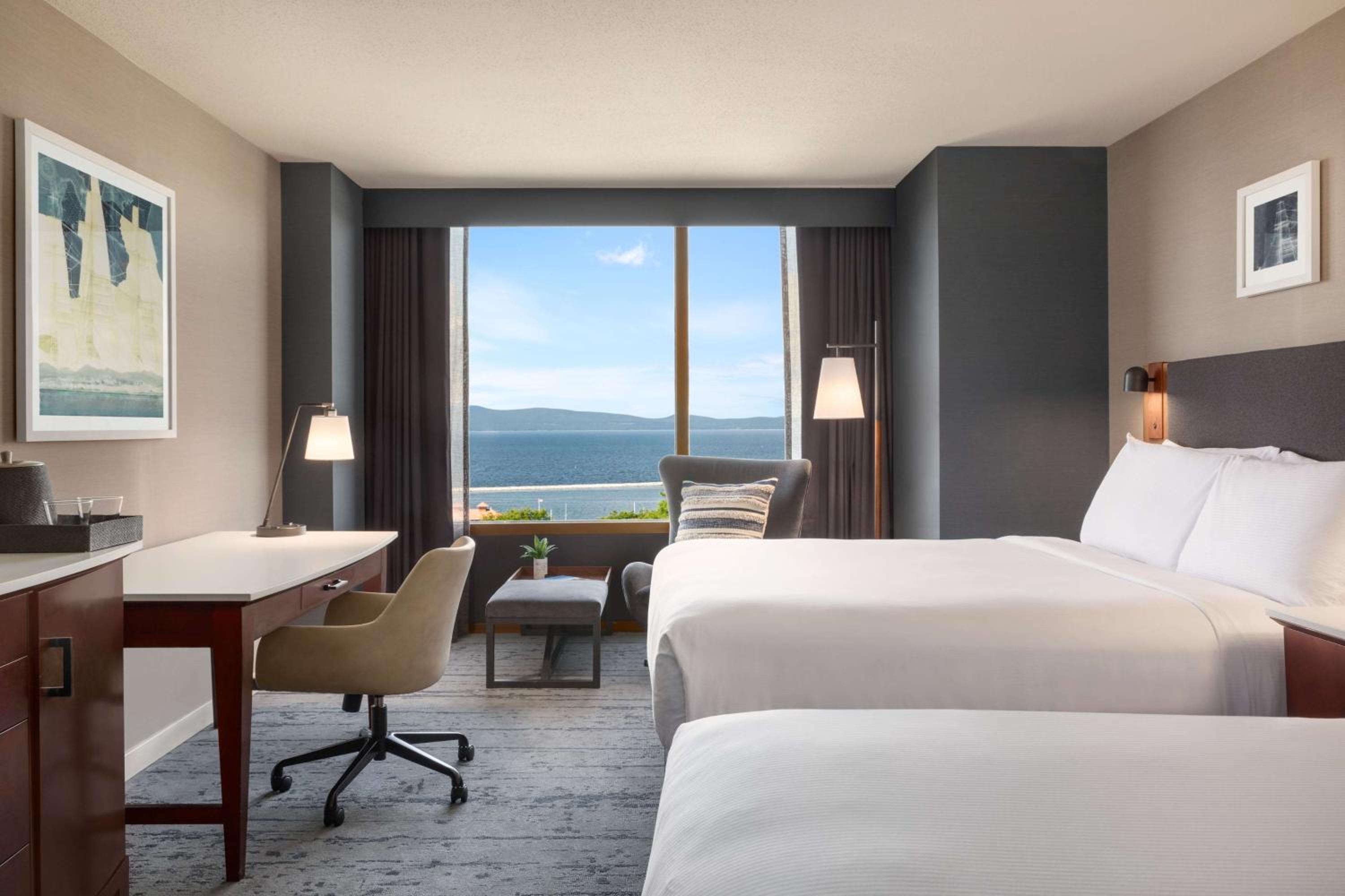 Room with Two Queen Beds and Partial Lake View