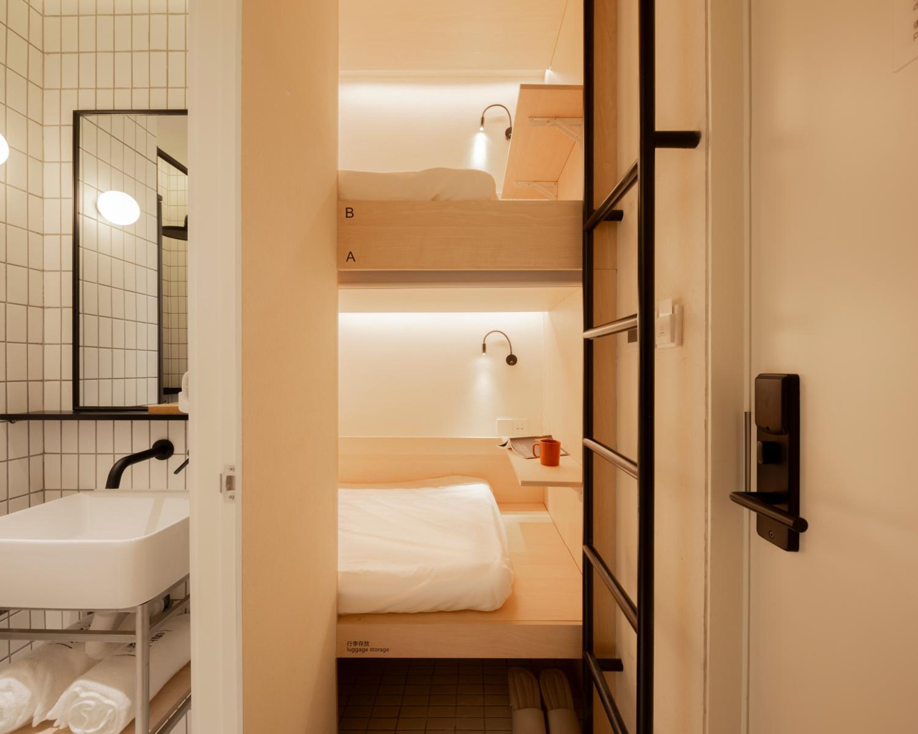 Bed in 2-Bed Male Dormitory Room with Private Bathroom