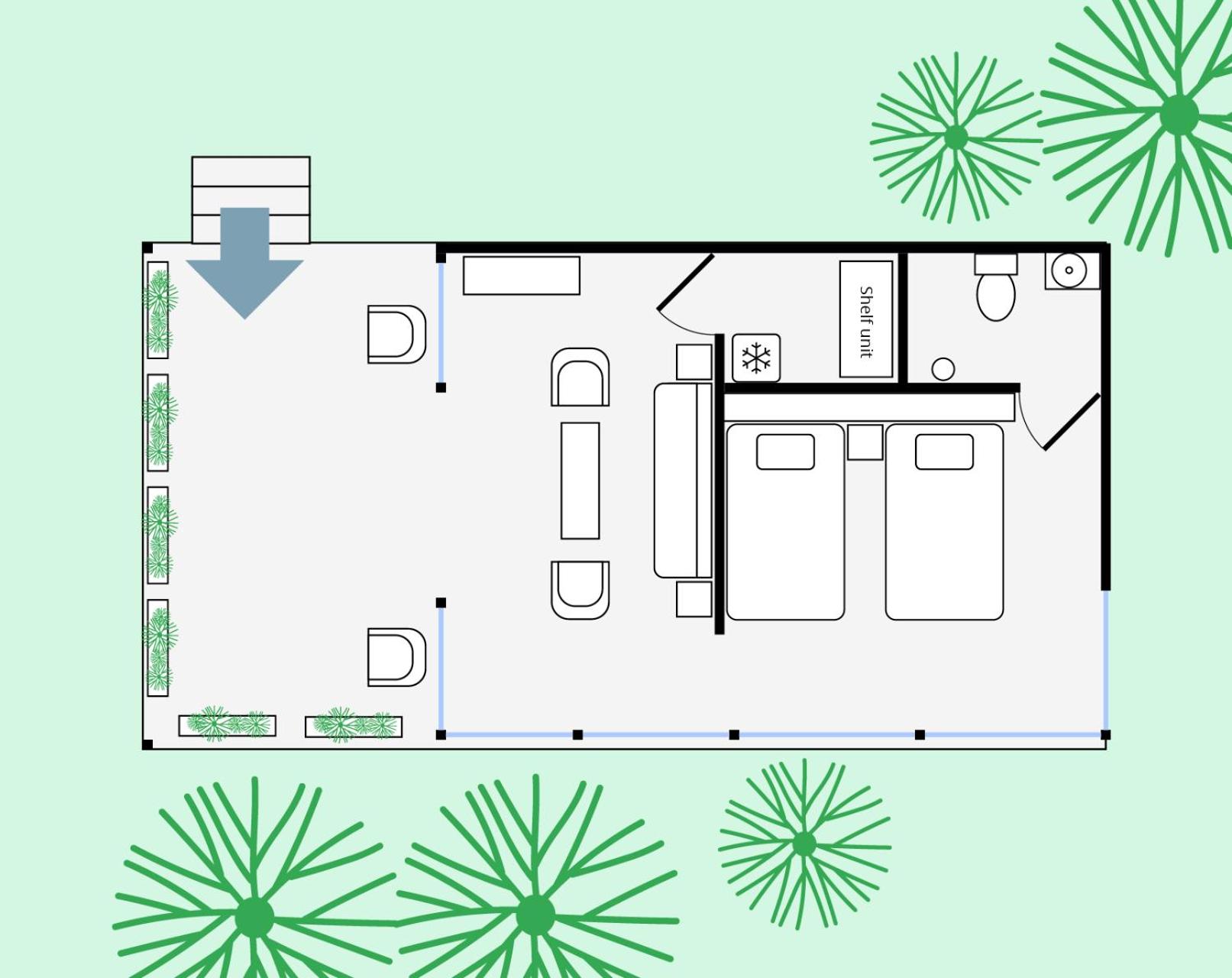 Double or Twin Room with Garden View photo 2