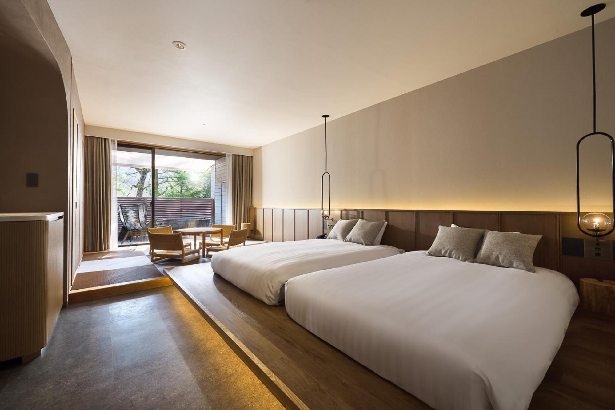 Deluxe Iwaburo Onsen Twin & Tatami with Japanese Style Bed photo 1