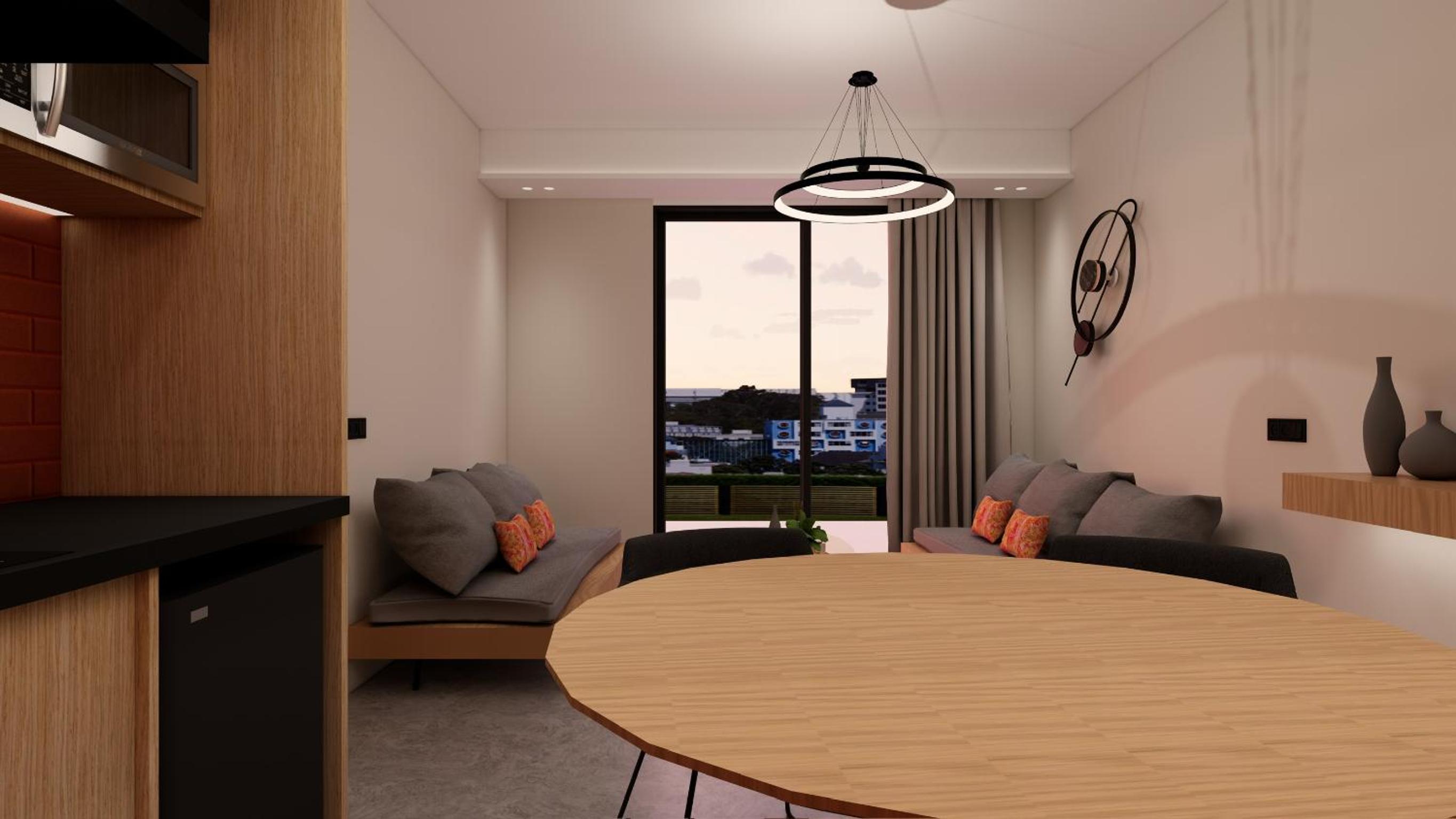 Red One-Bedroom Suite with Indoor Spa Bath photo 1