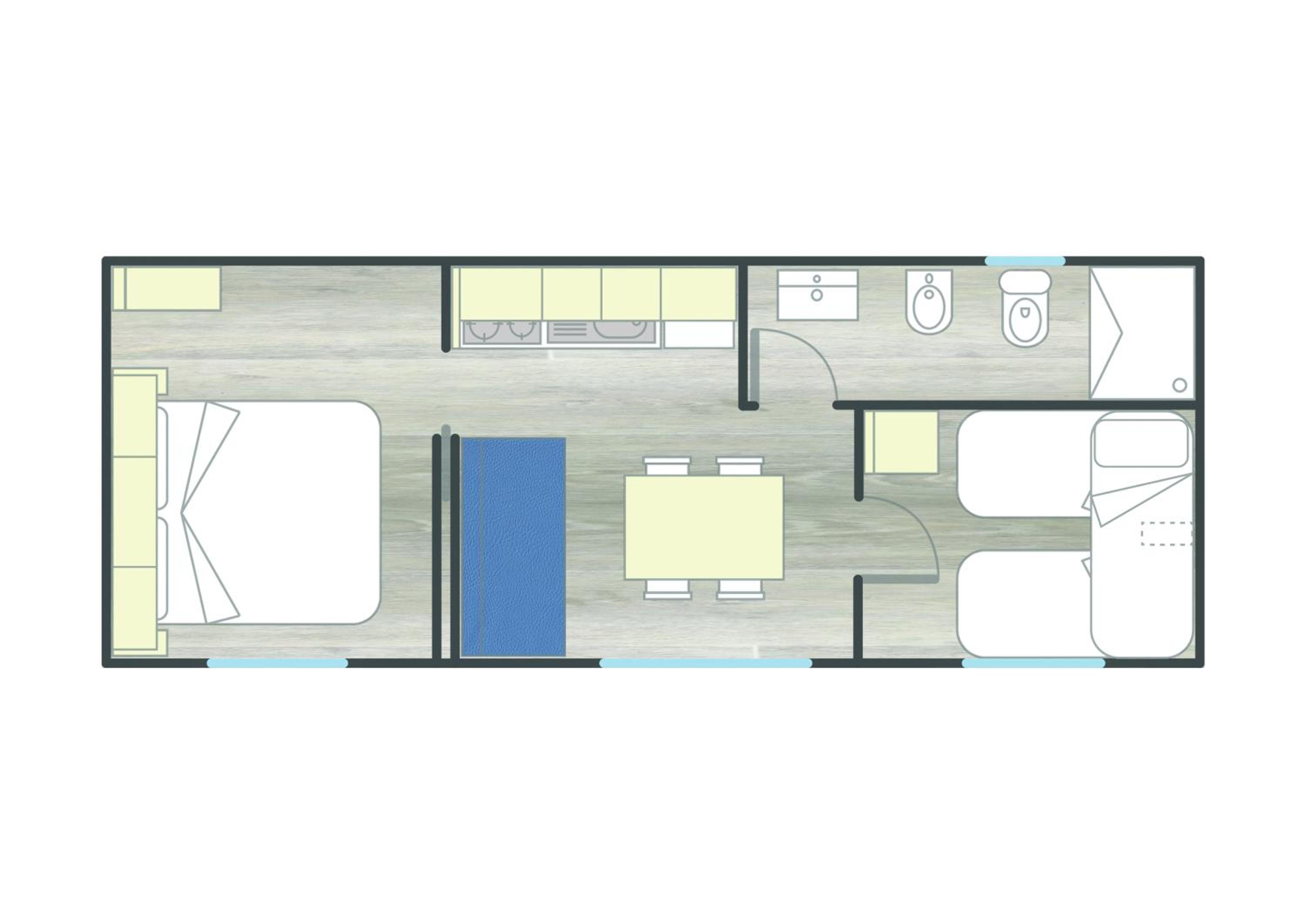 Mobile Home Classic - Towels / Bed linen available for a fee - Pets allowed for a fee